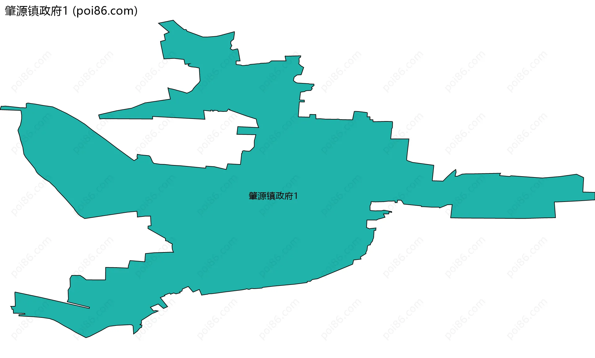肇源镇政府1边界地图