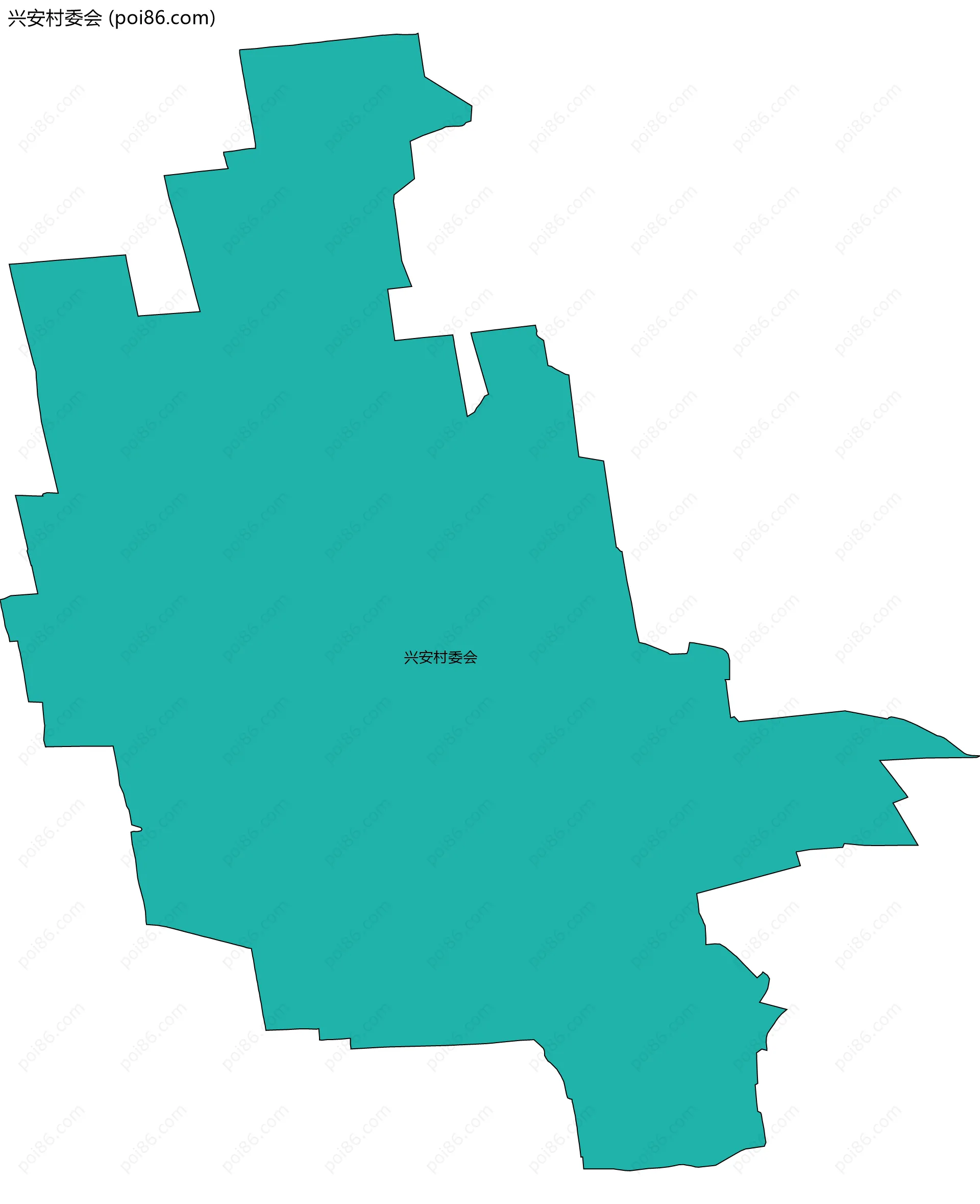 兴安村委会边界地图
