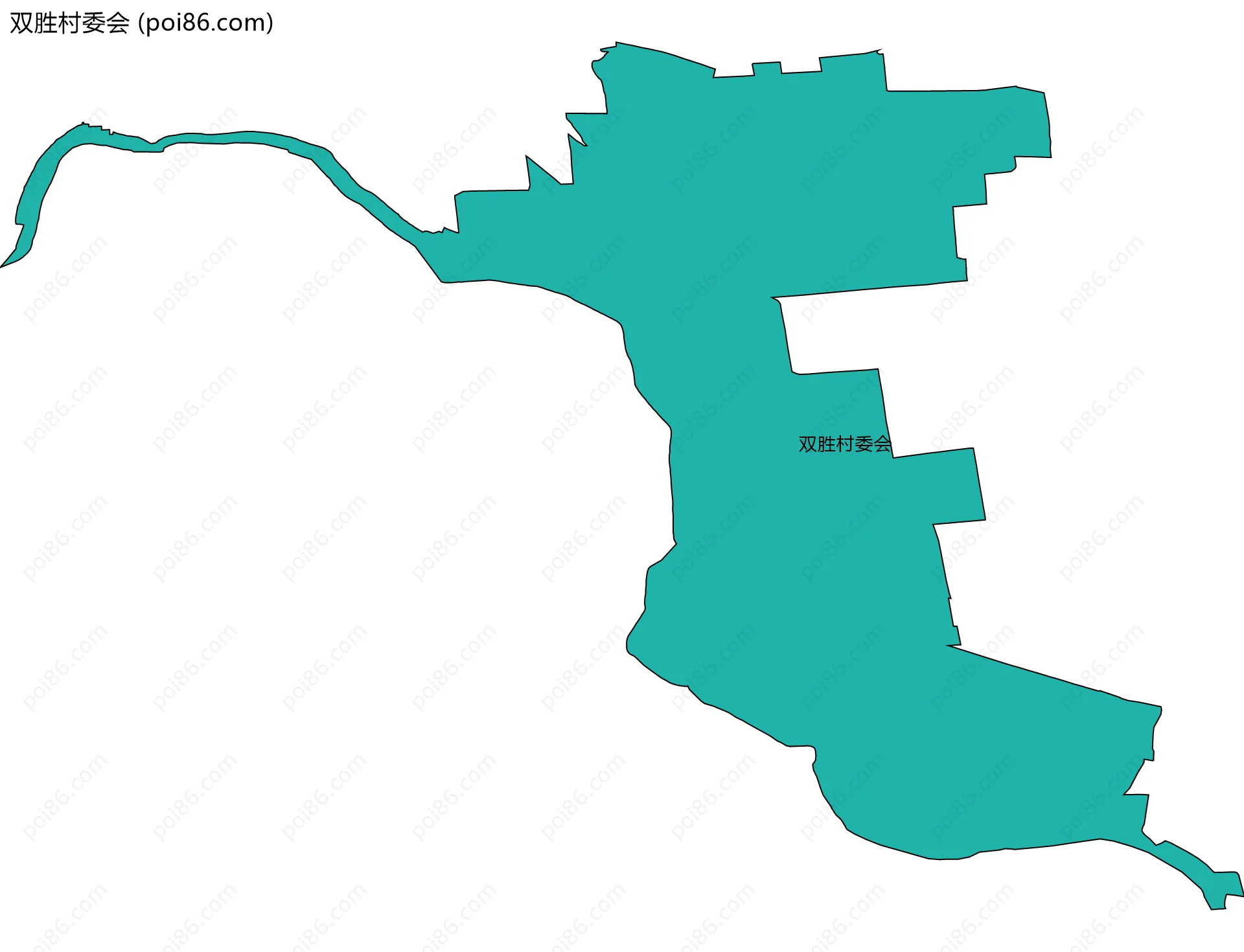 双胜村委会边界地图