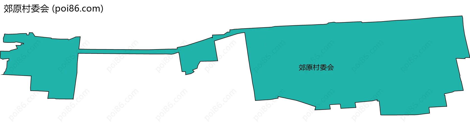 郊原村委会边界地图