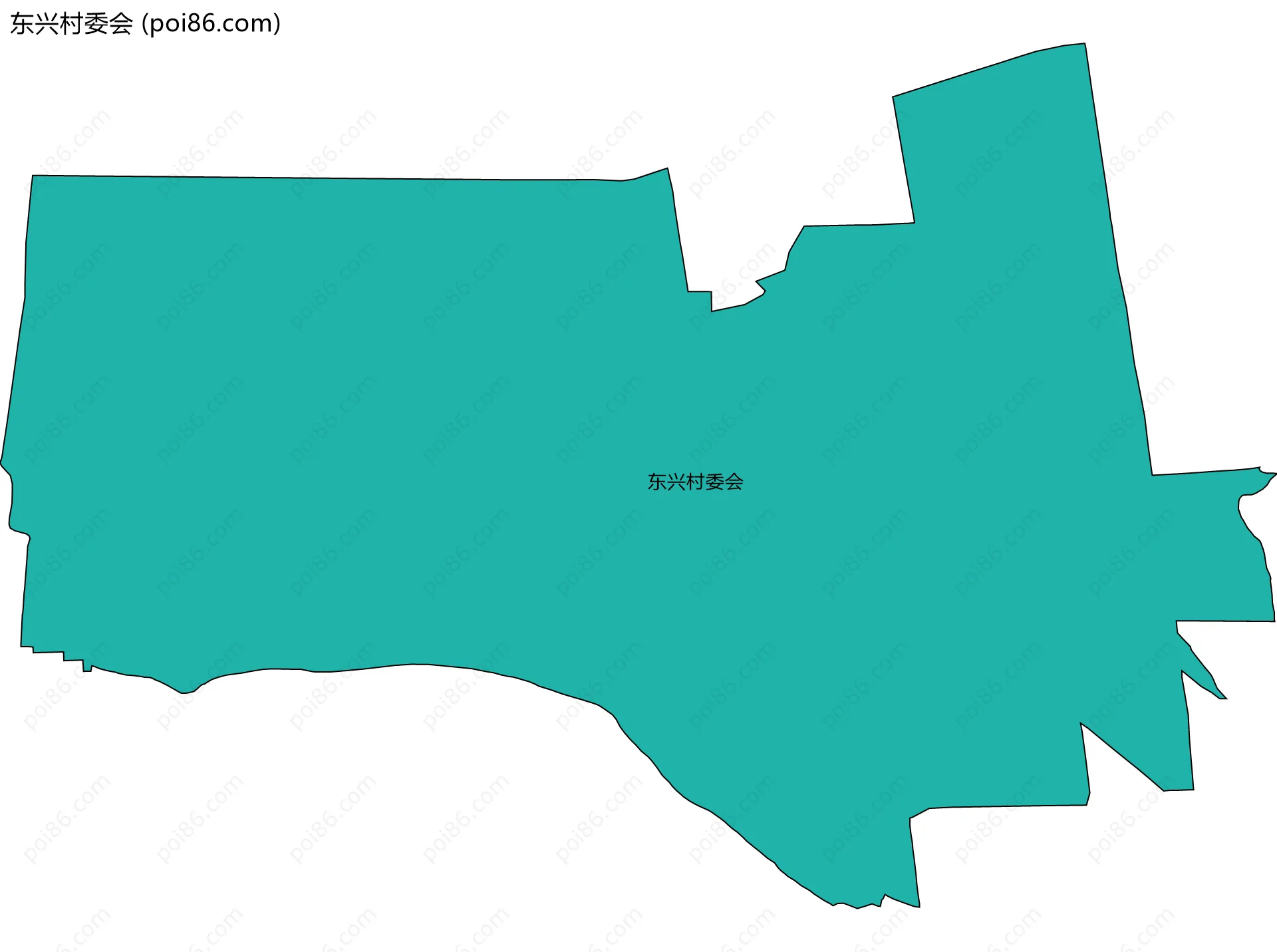 东兴村委会边界地图