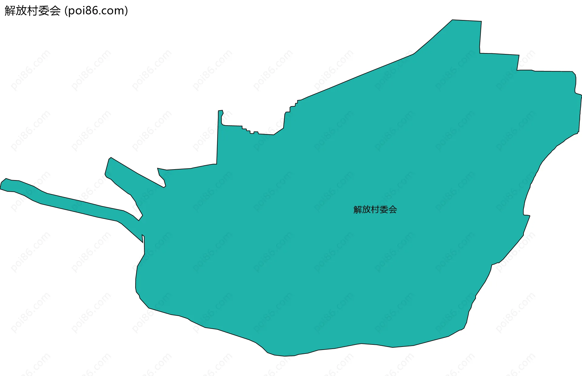 解放村委会边界地图