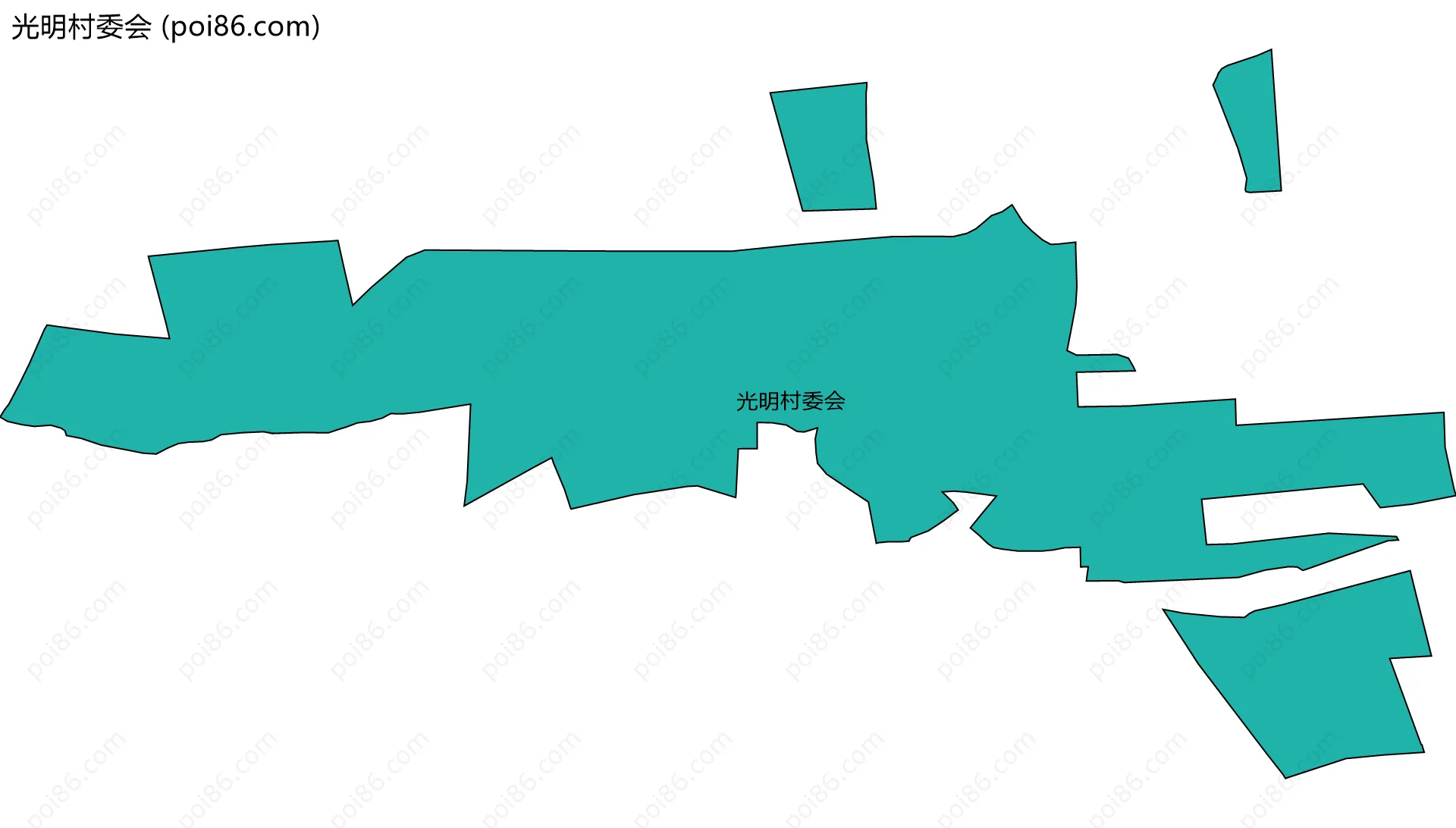 光明村委会边界地图