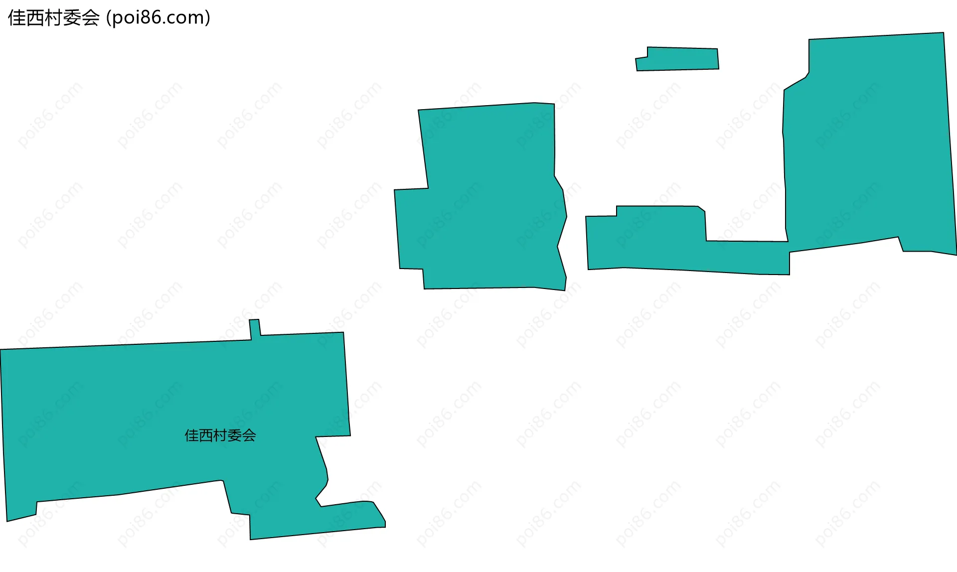 佳西村委会边界地图