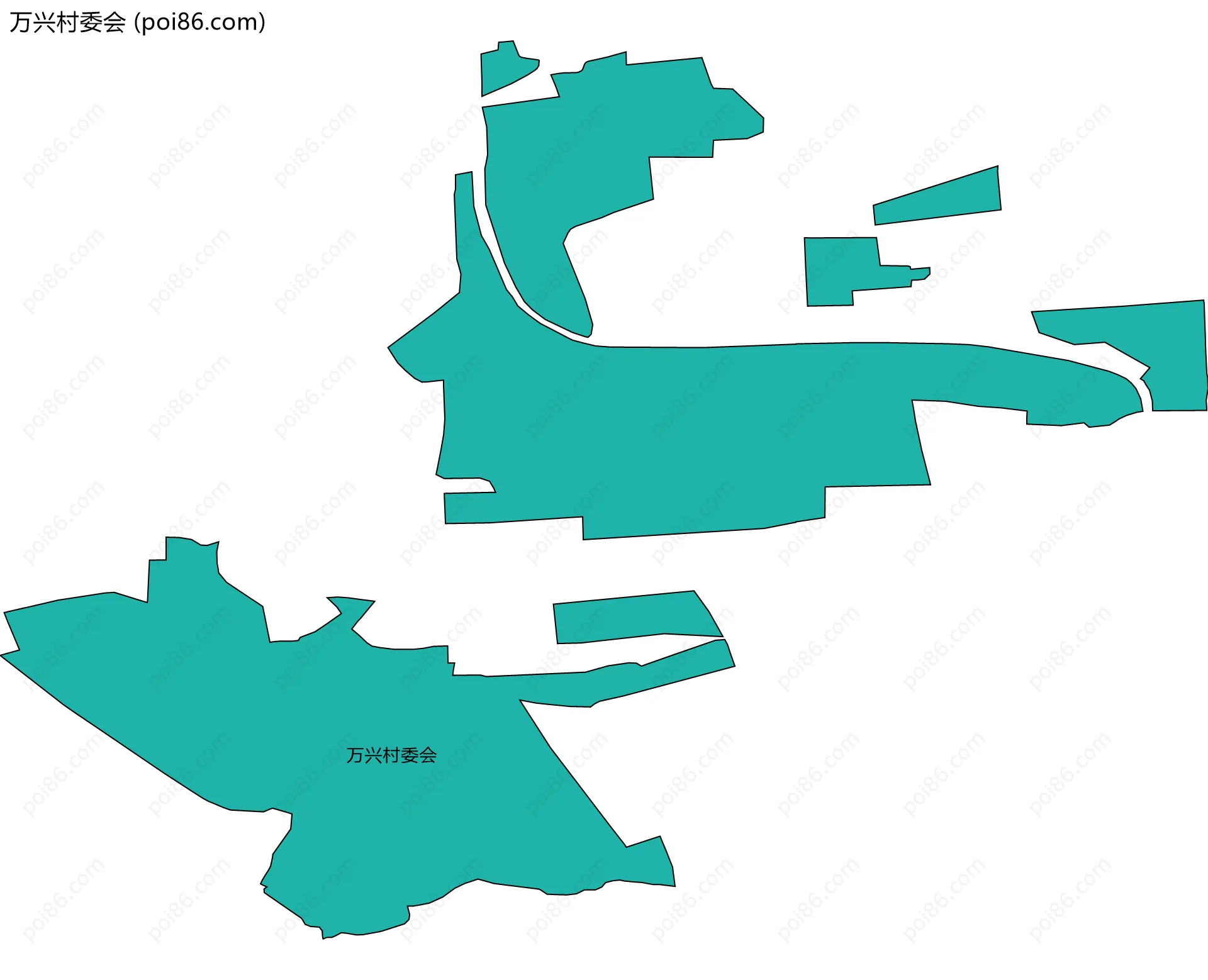 万兴村委会边界地图