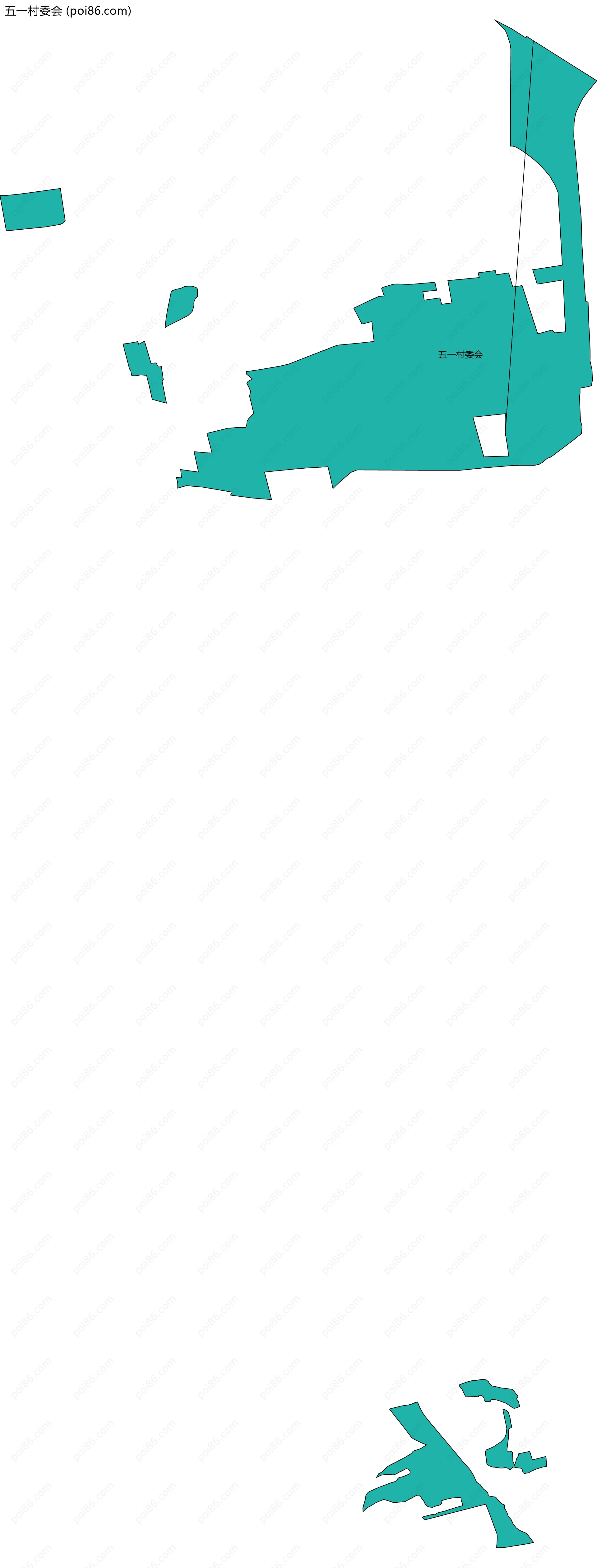 五一村委会边界地图