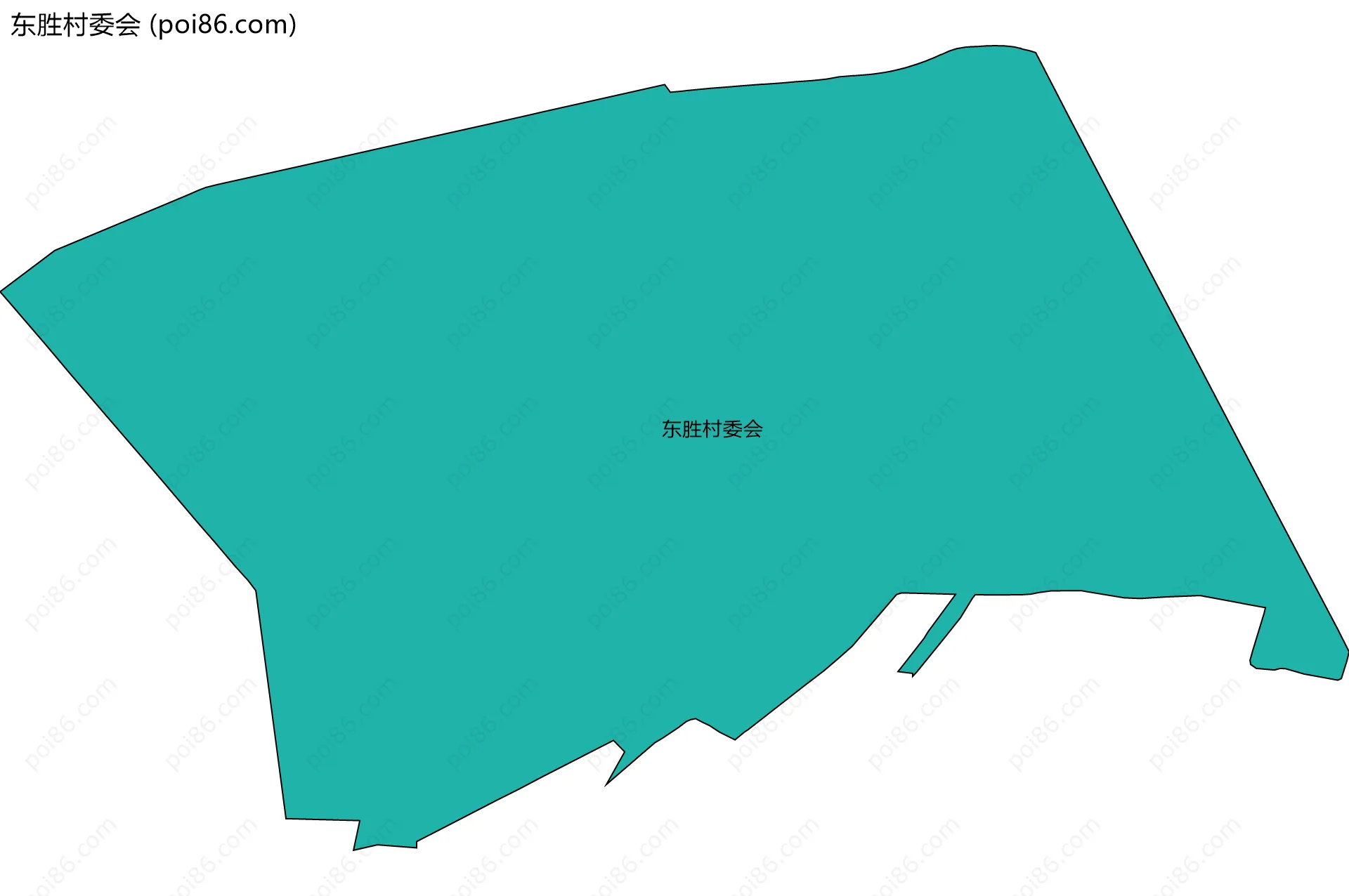 东胜村委会边界地图