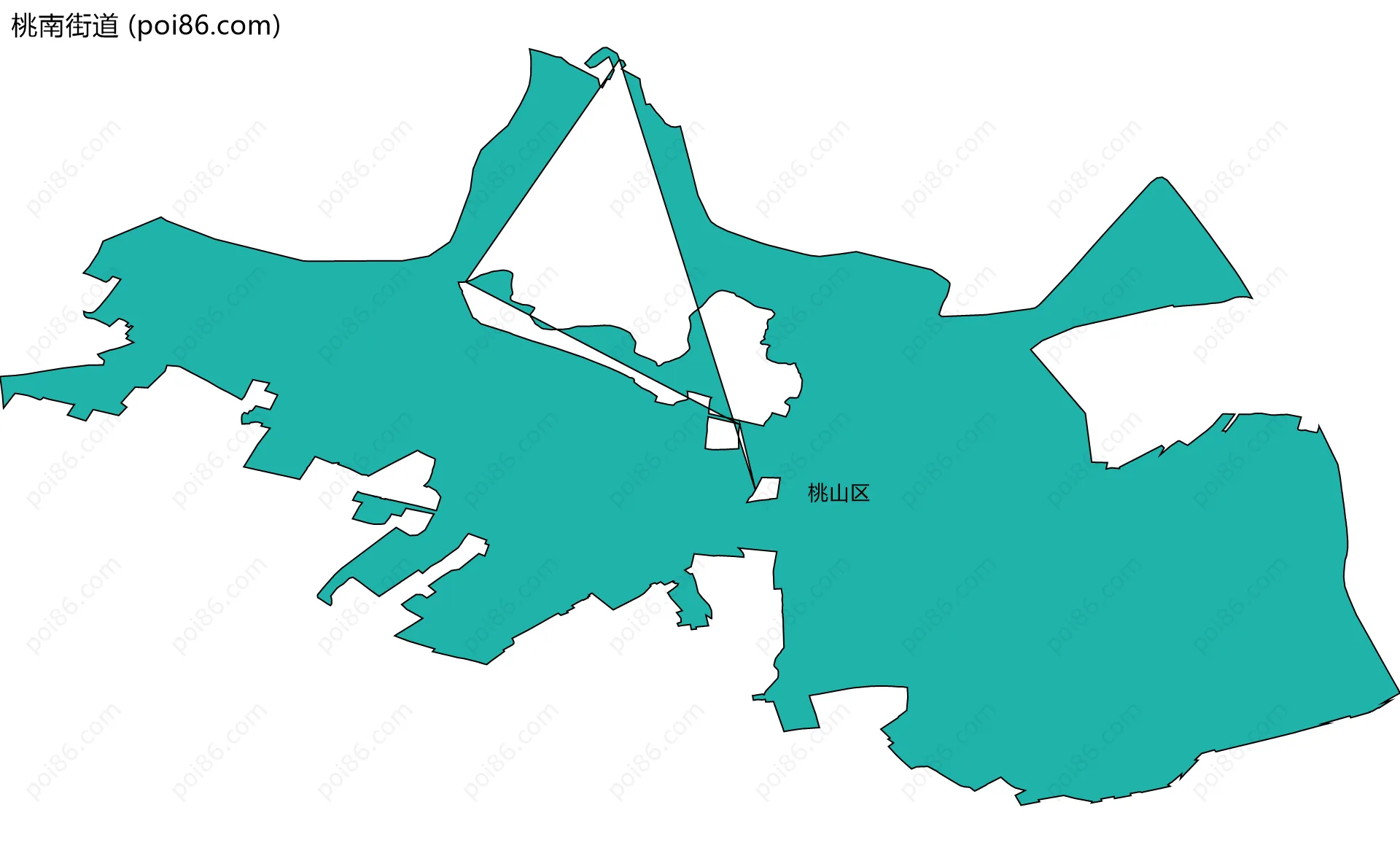 桃南街道边界地图(五级行政区划)