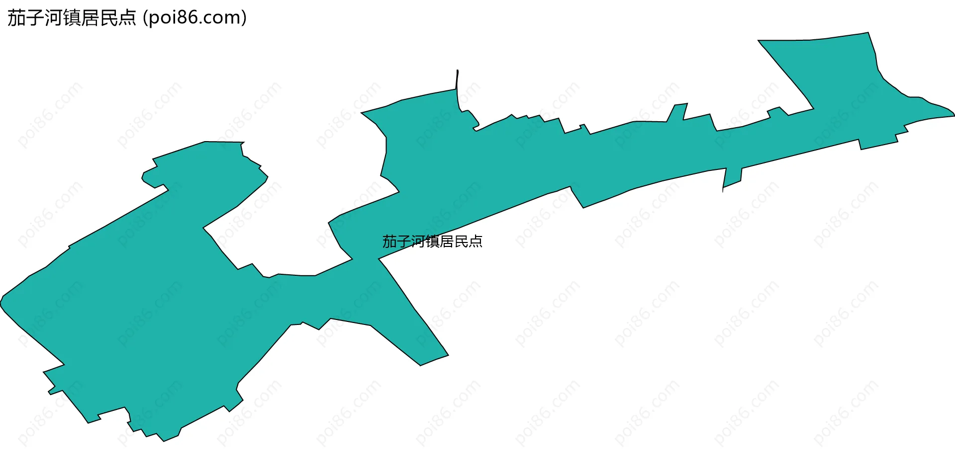 茄子河镇居民点边界地图
