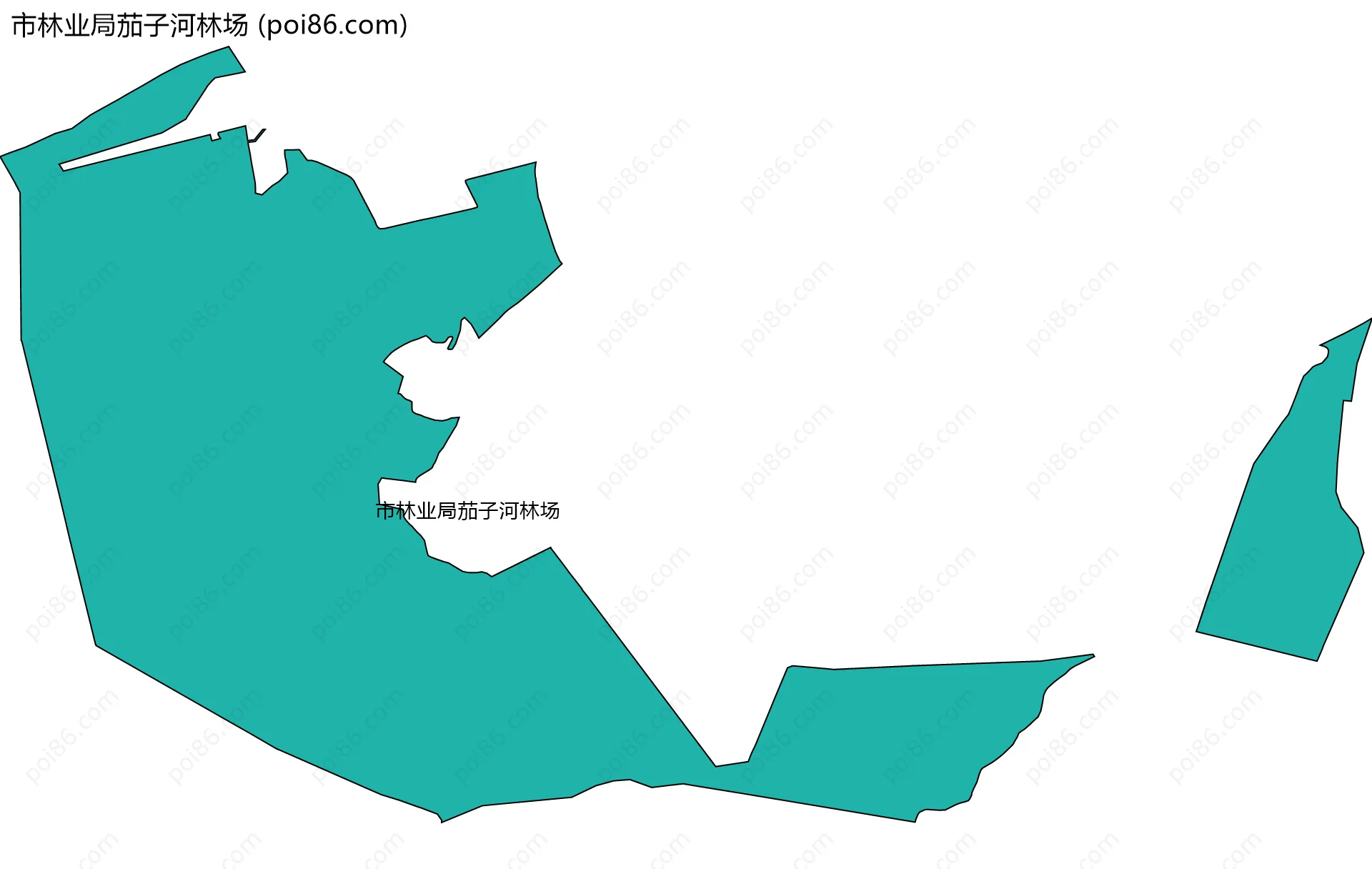 市林业局茄子河林场边界地图