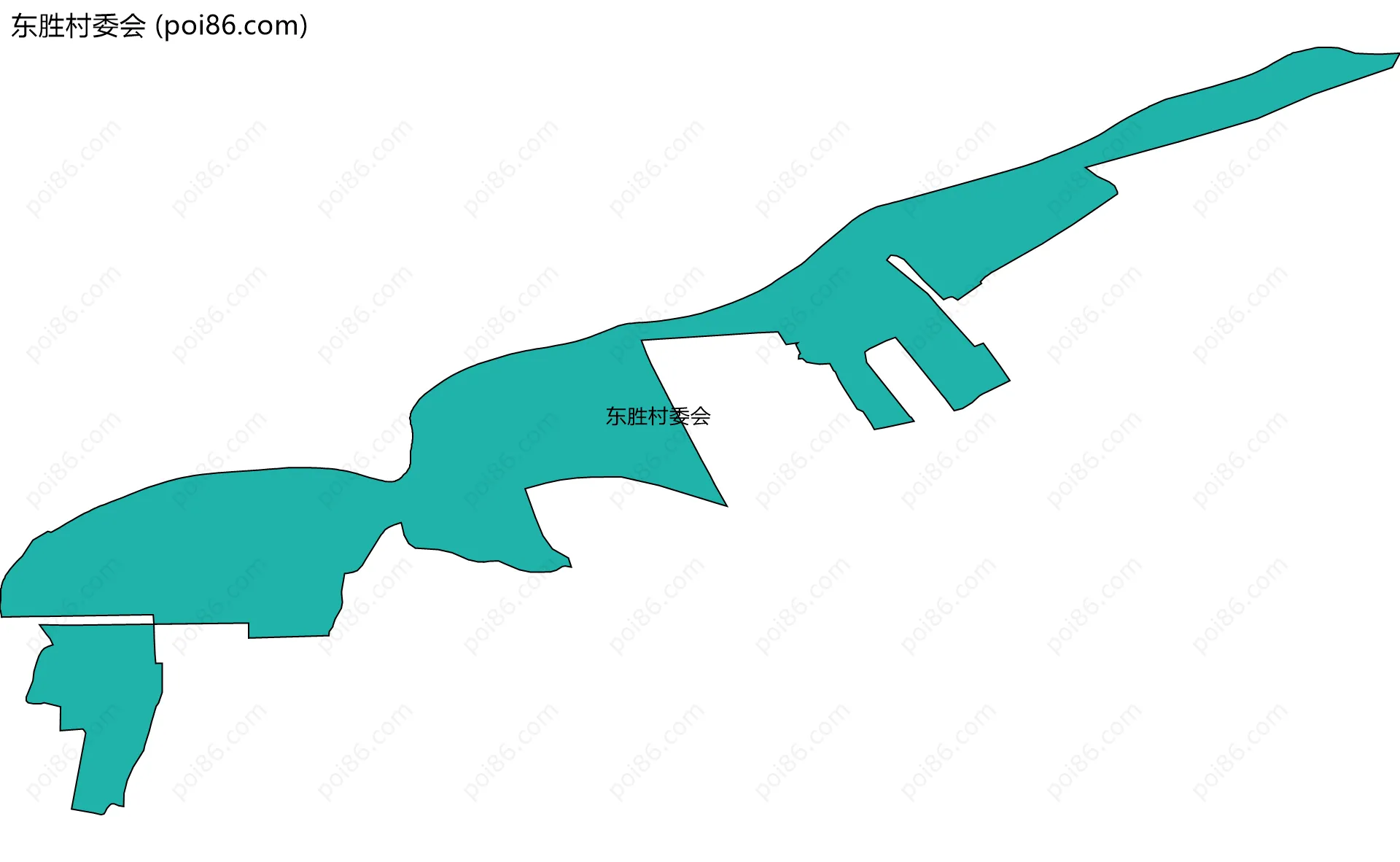 东胜村委会边界地图