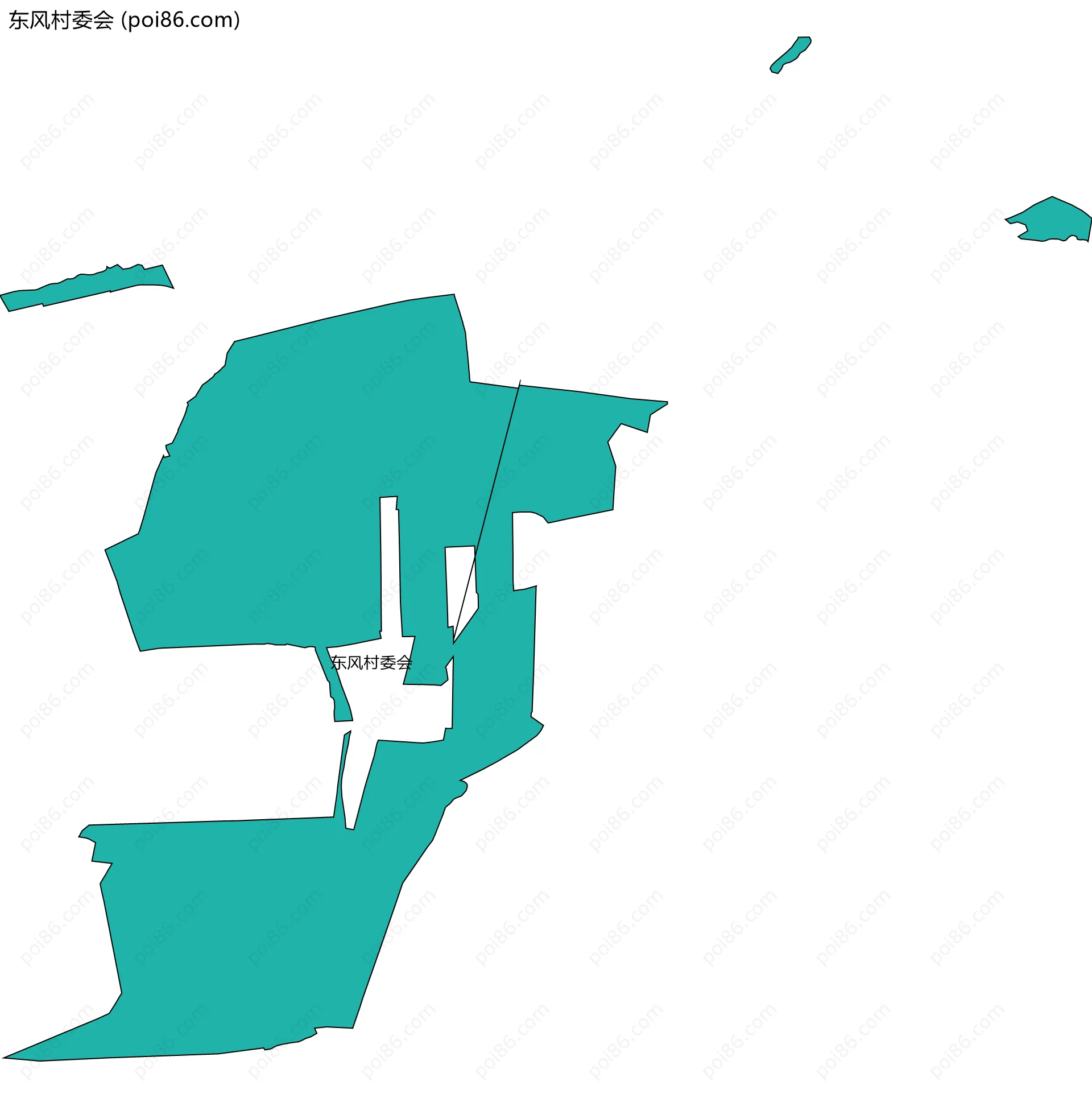 东风村委会边界地图