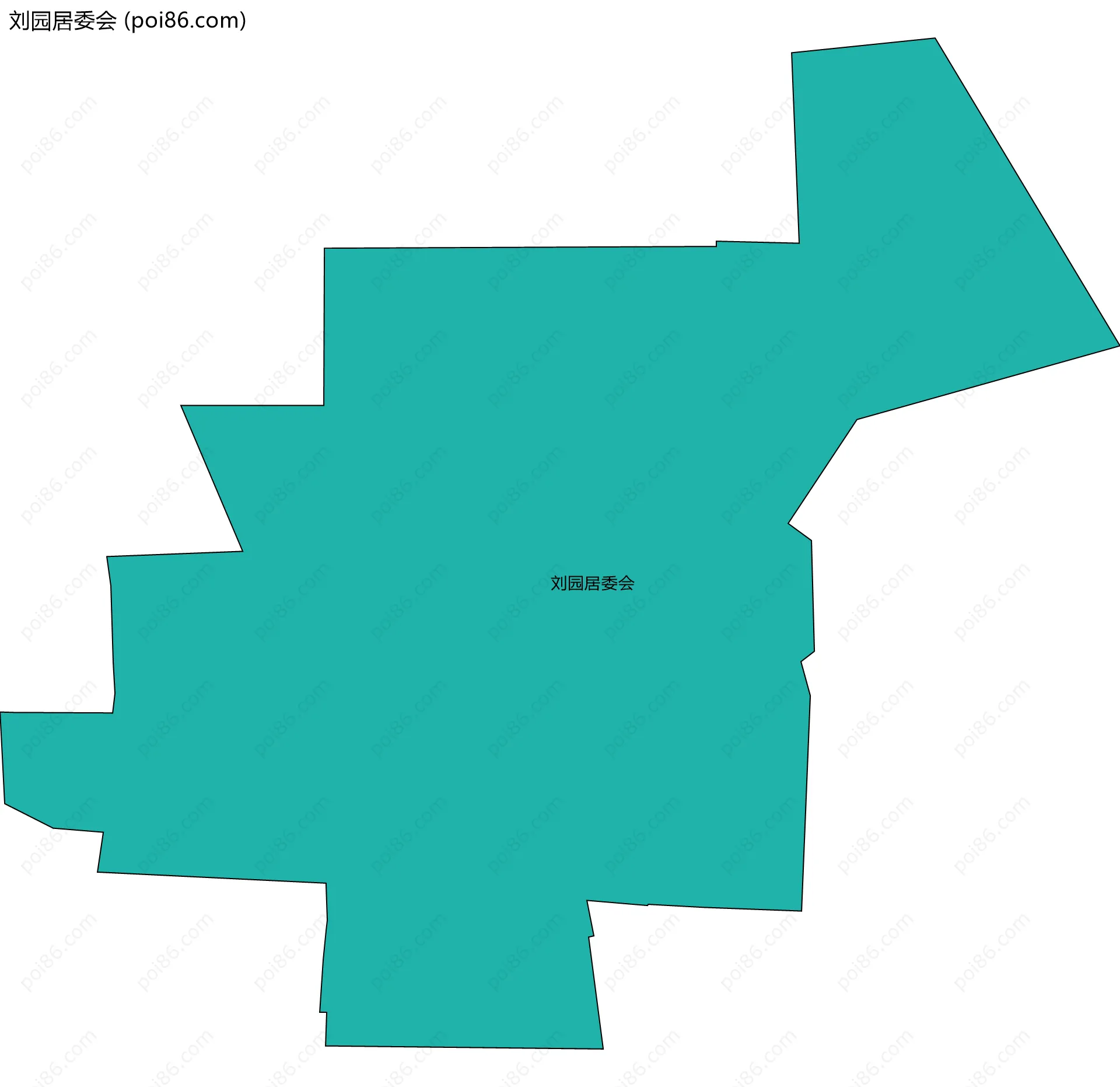 刘园居委会边界地图