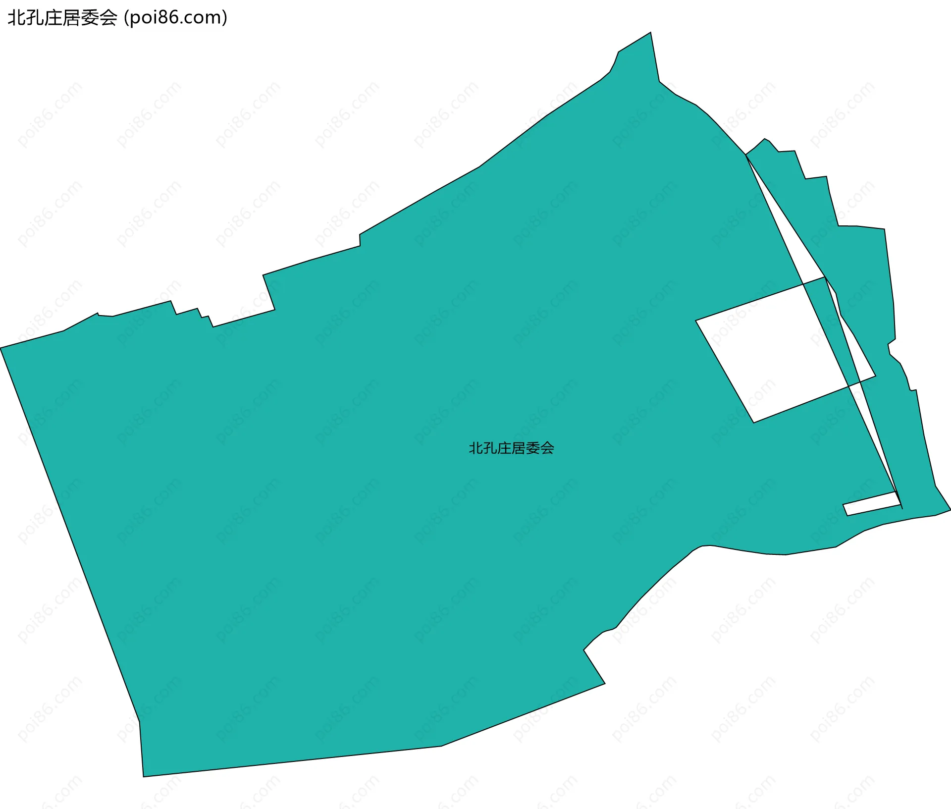 北孔庄居委会边界地图