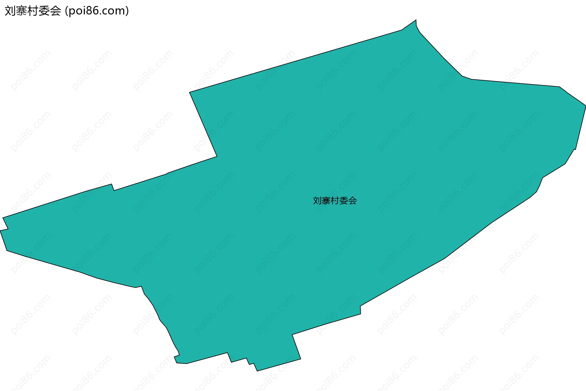 刘寨村委会边界地图