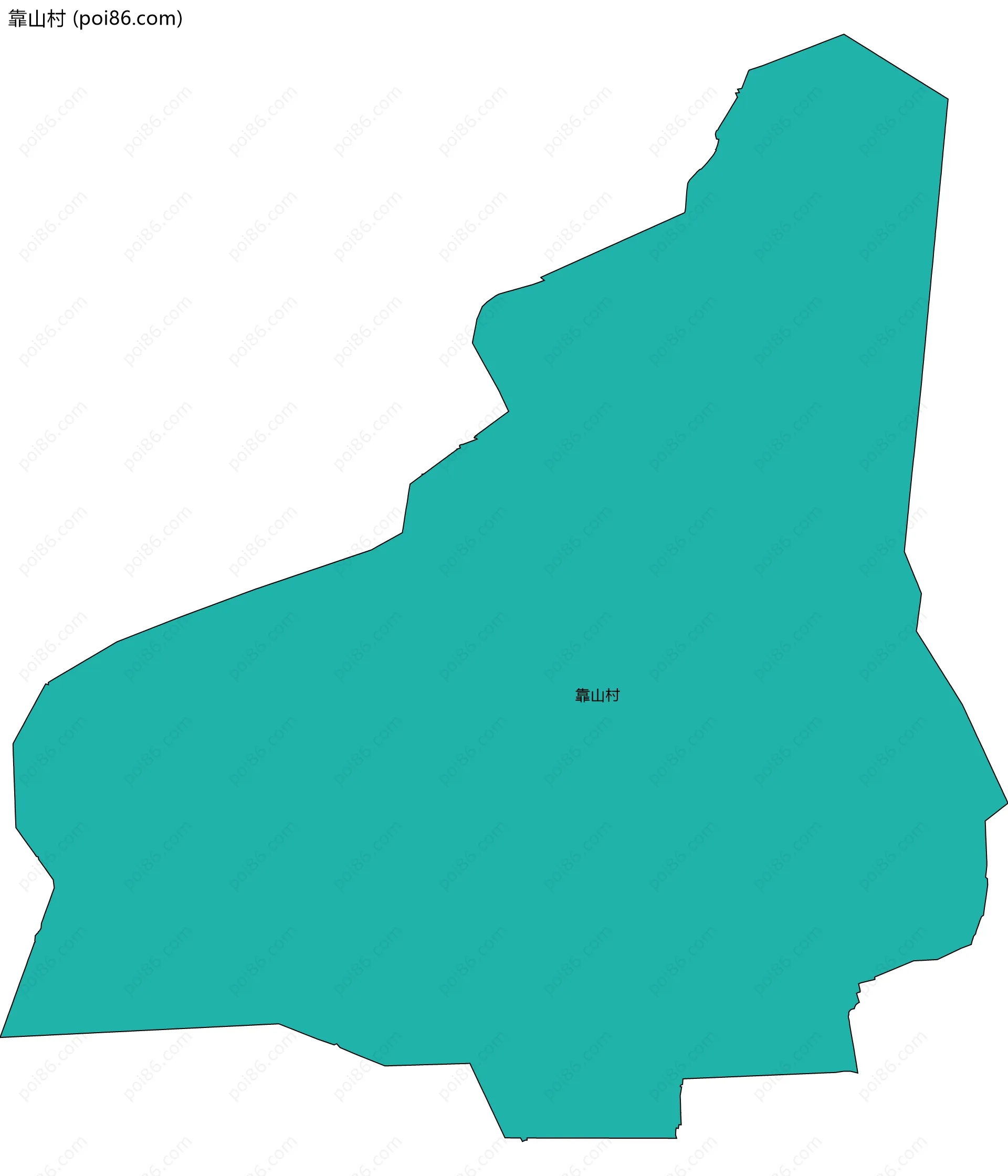 靠山村边界地图