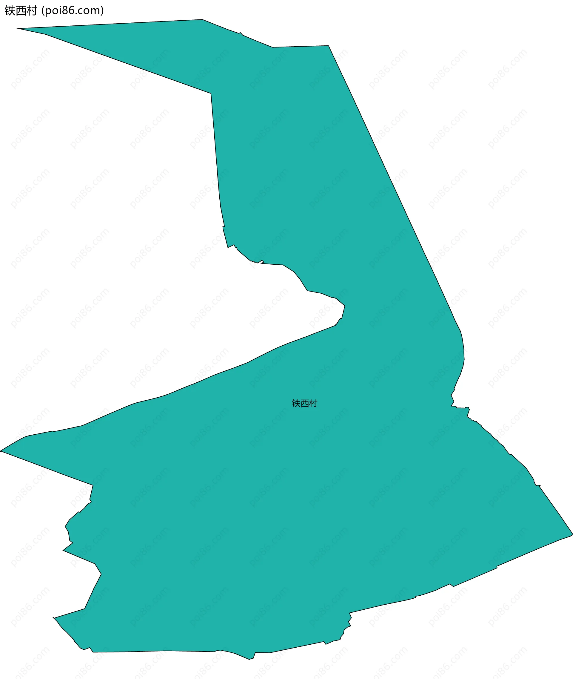 铁西村边界地图