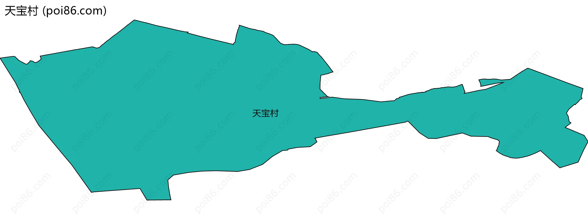 天宝村边界地图