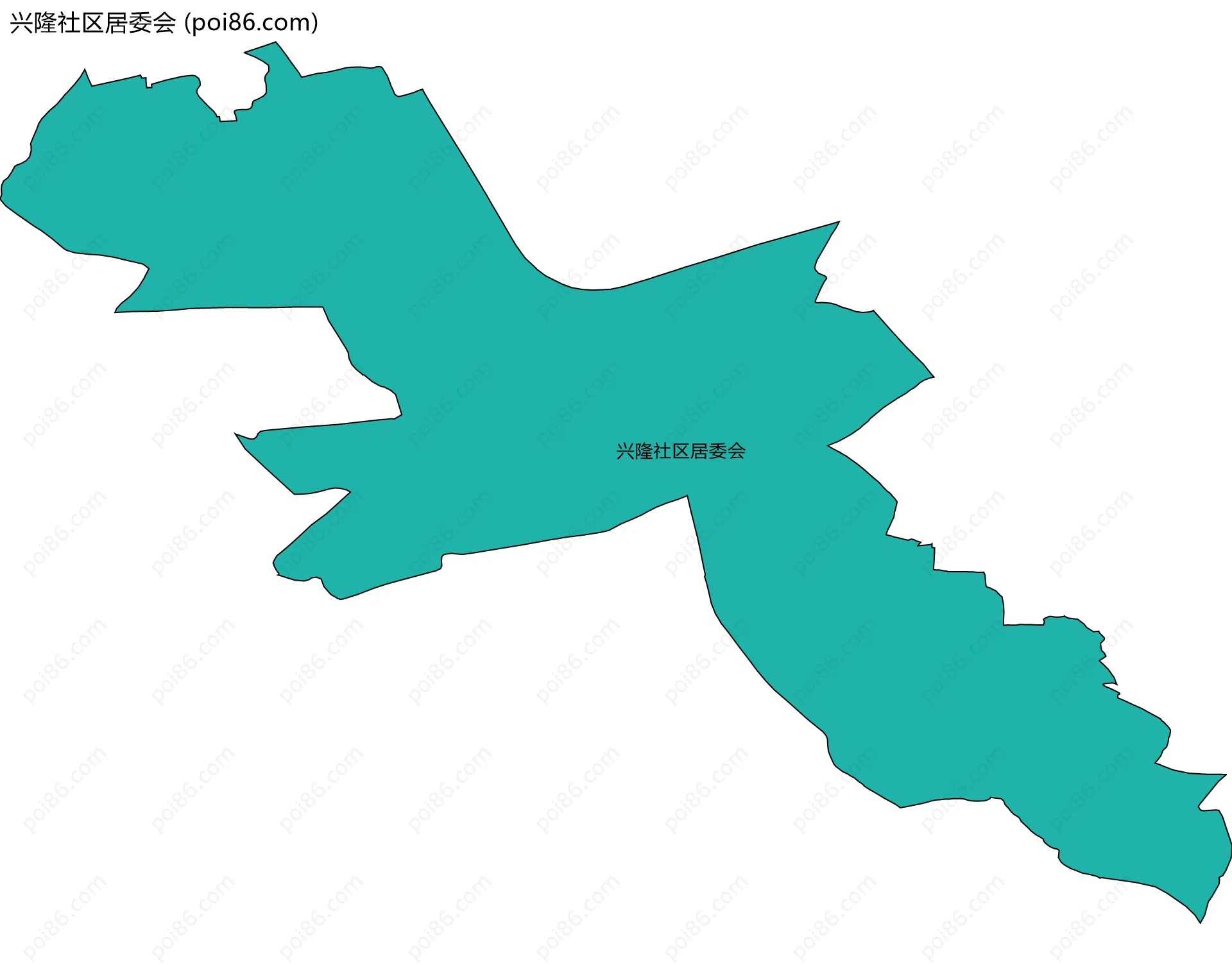 兴隆社区居委会边界地图