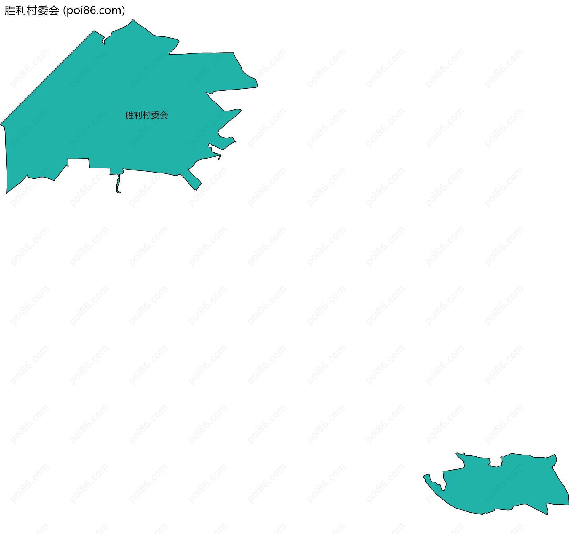 胜利村委会边界地图