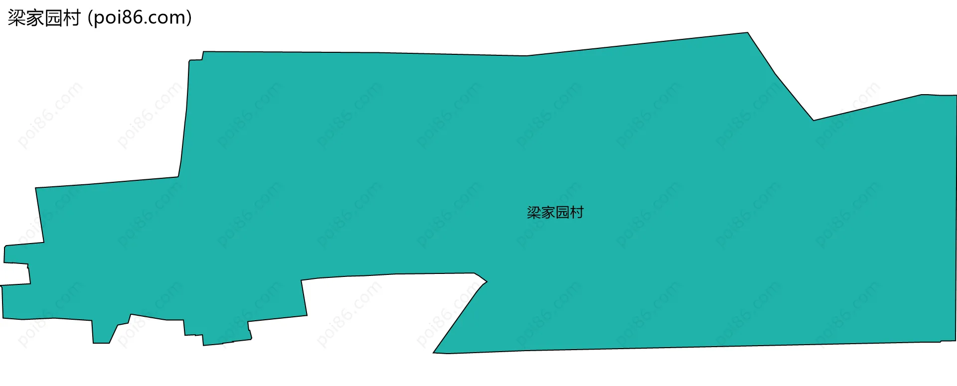 梁家园村边界地图