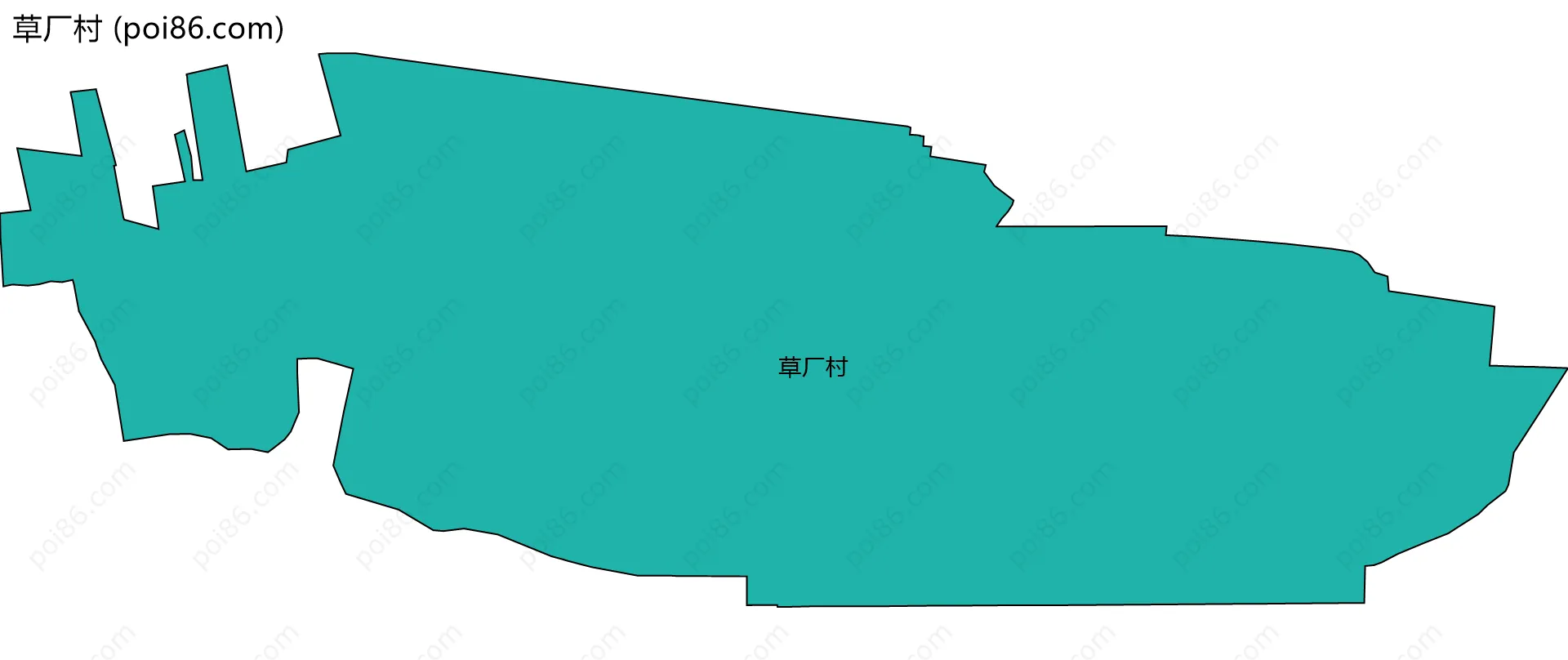 草厂村边界地图