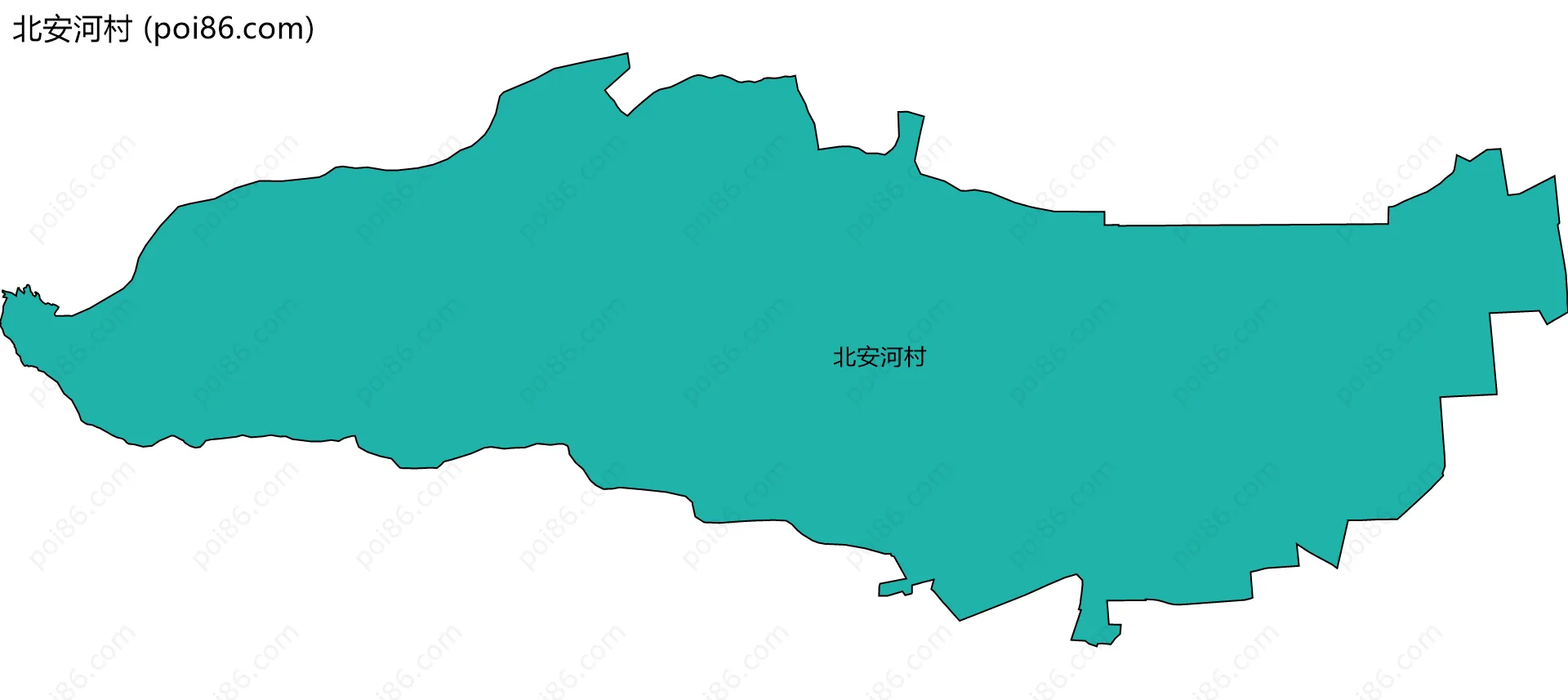 北安河村边界地图