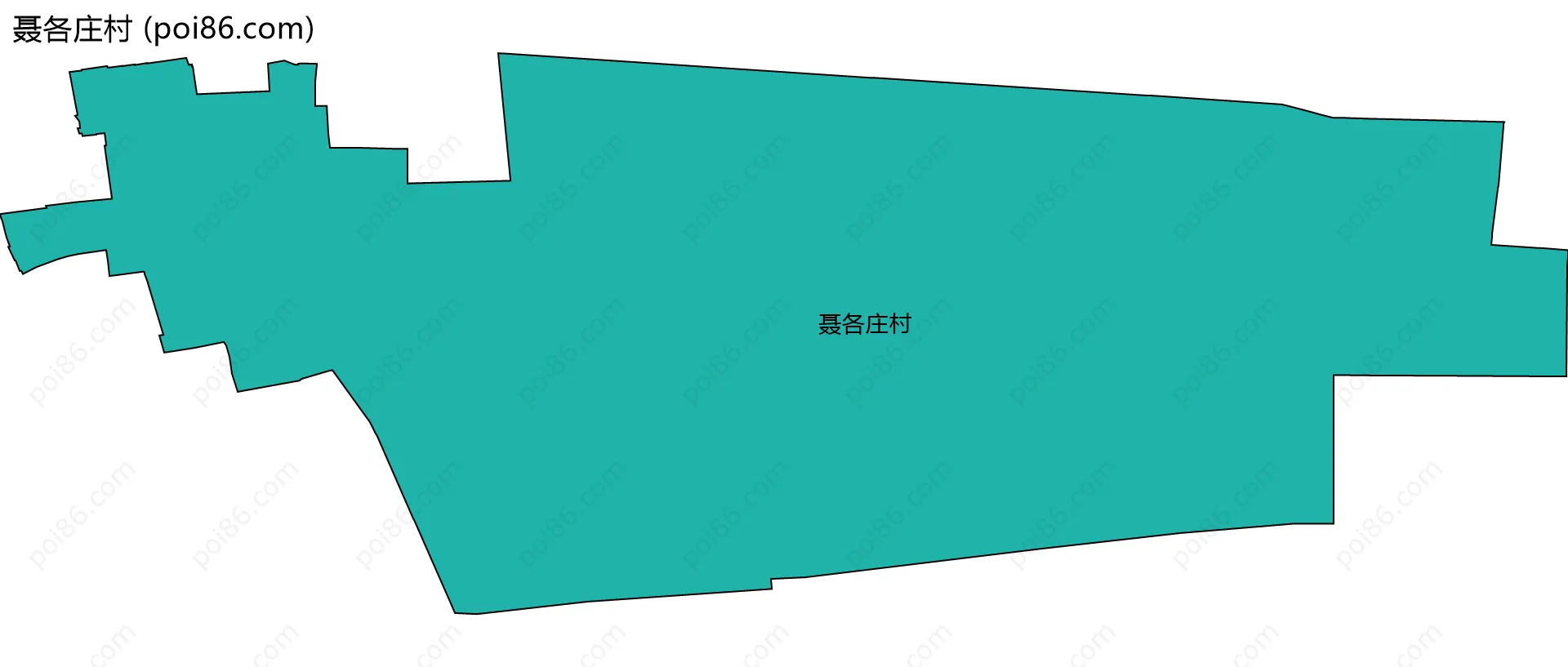聂各庄村边界地图