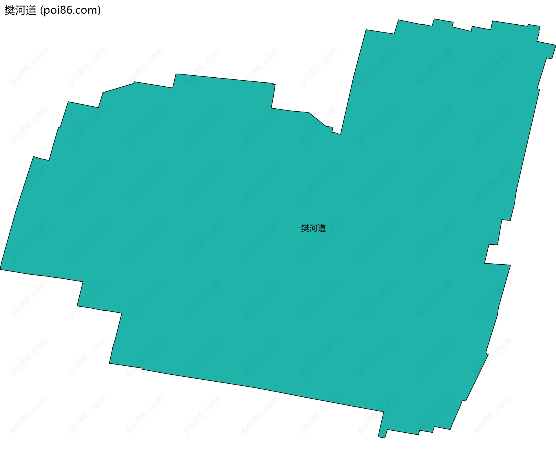樊河道边界地图