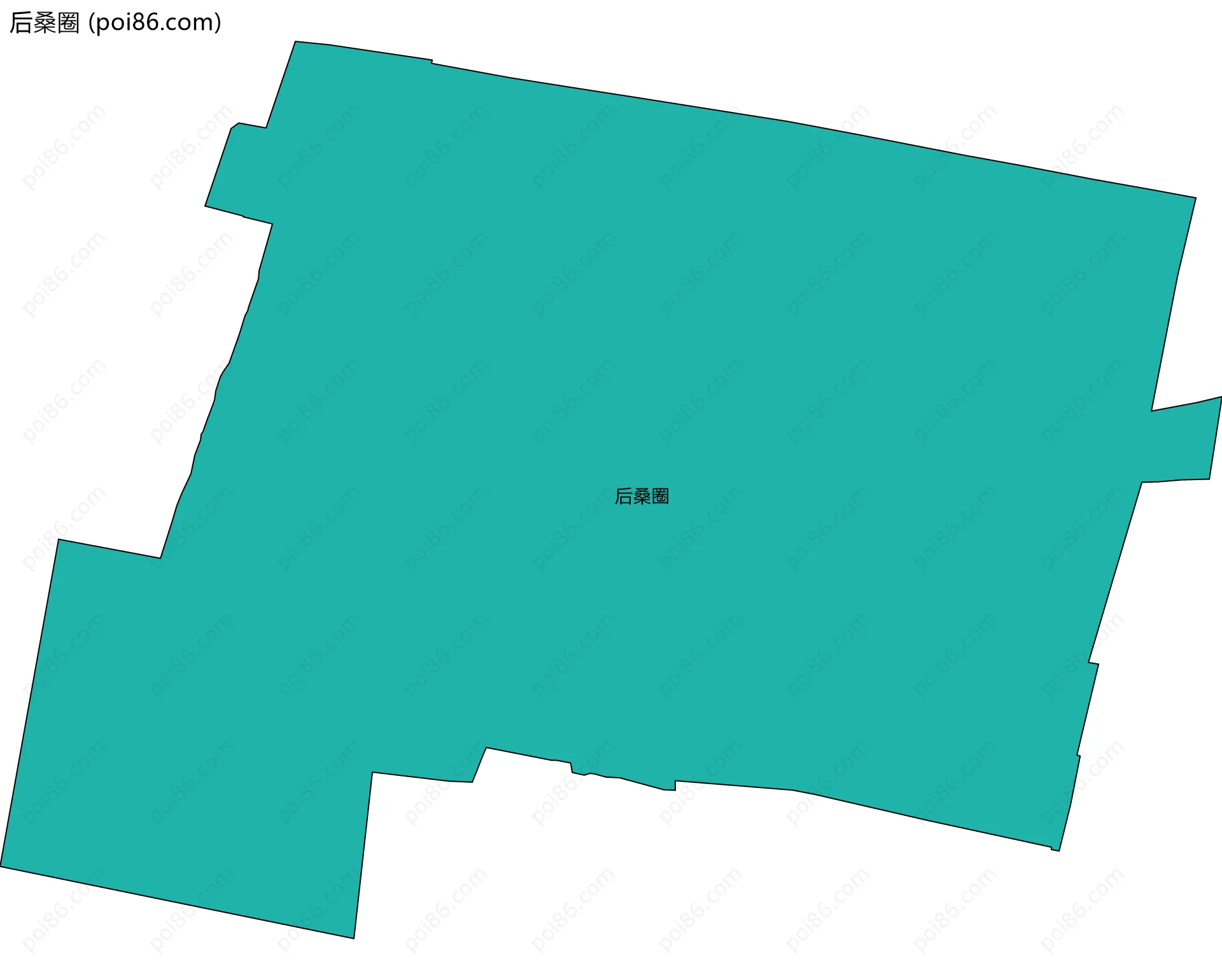 后桑圈边界地图