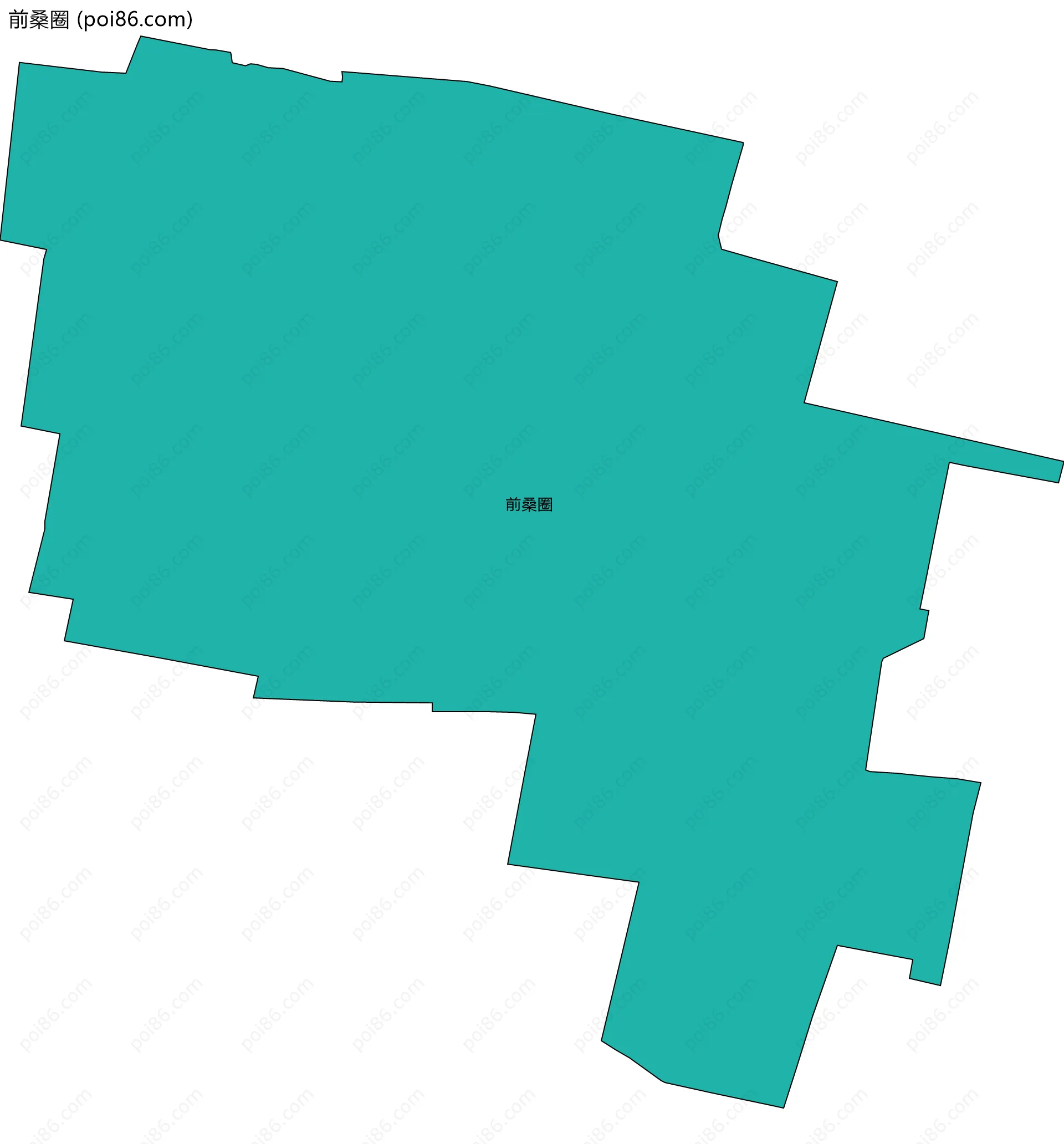 前桑圈边界地图
