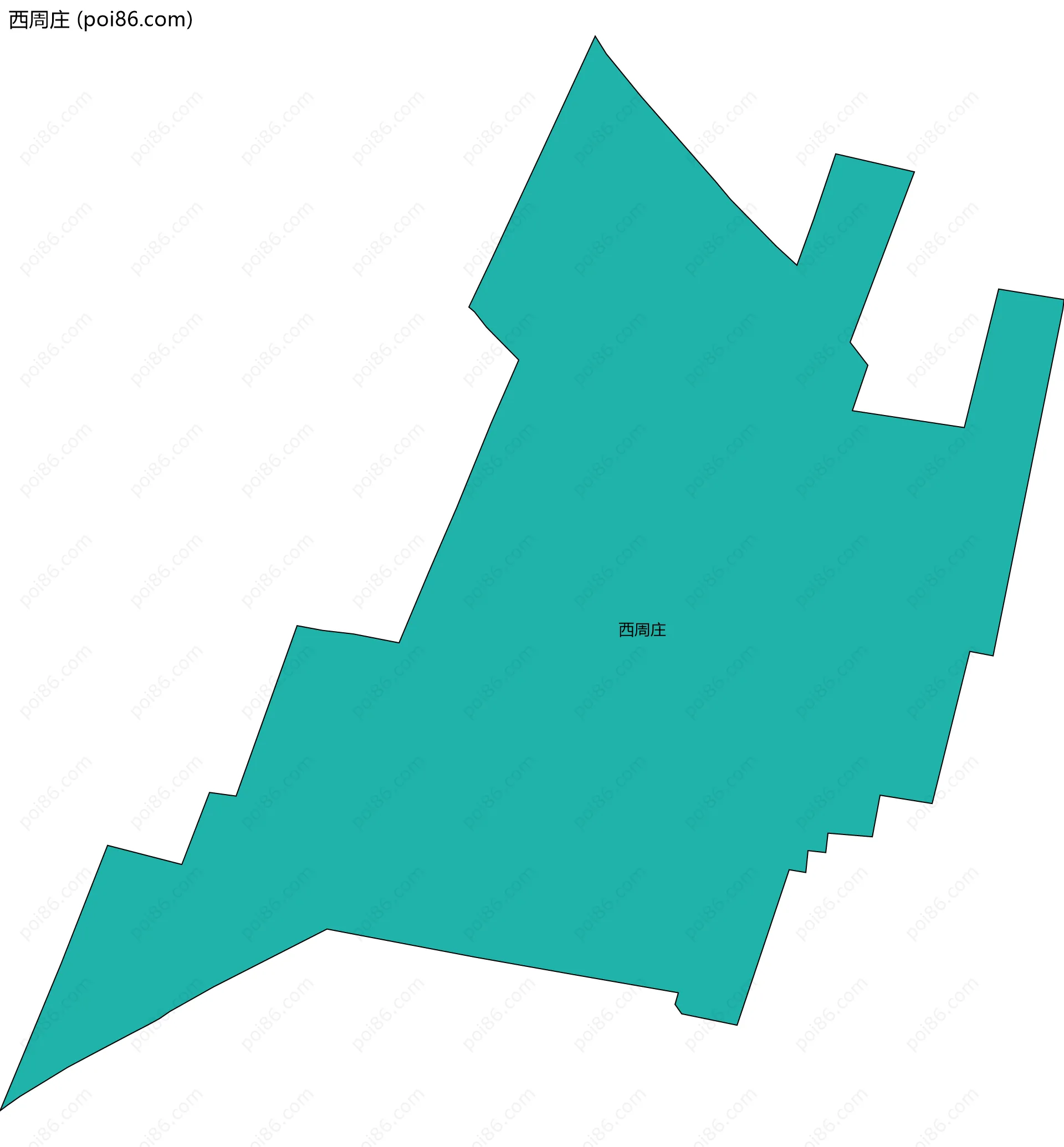 西周庄边界地图