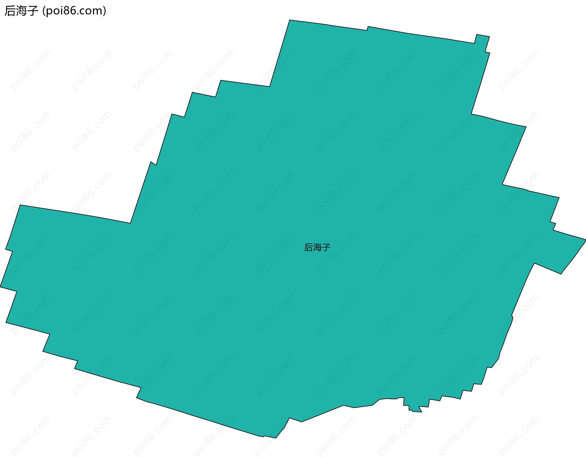 后海子边界地图