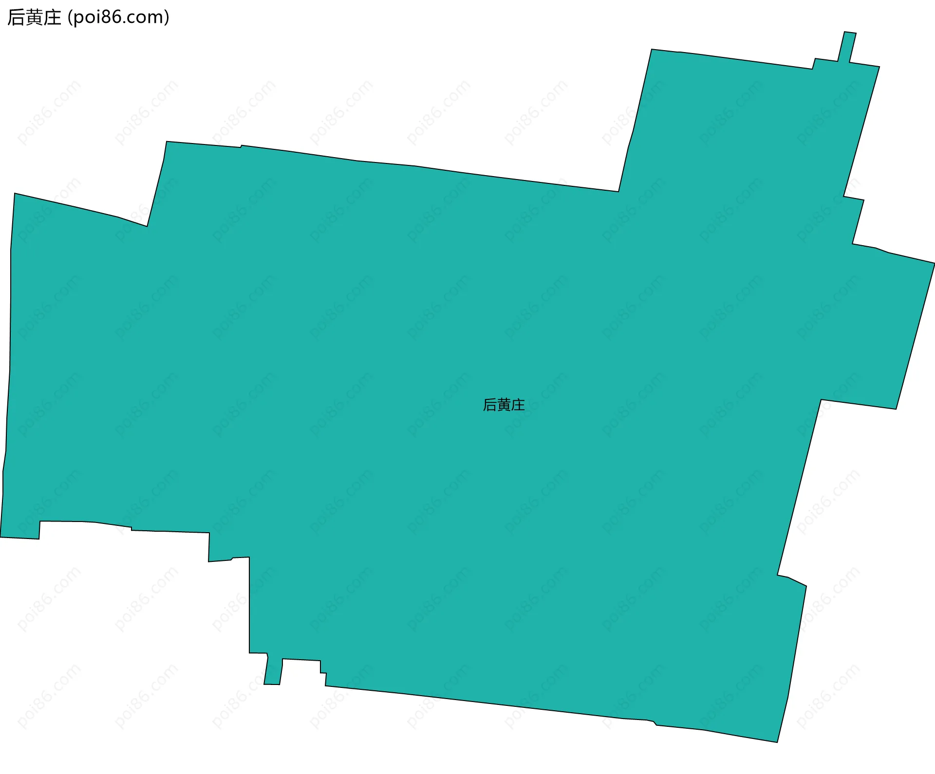 后黄庄边界地图
