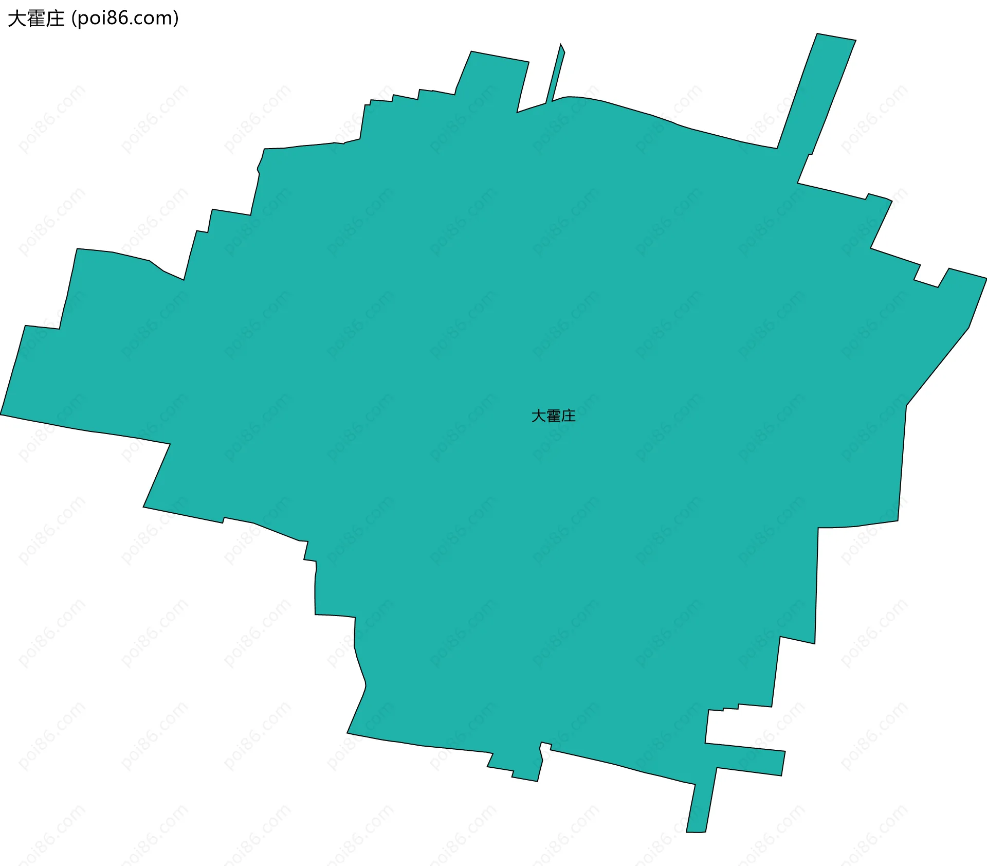 大霍庄边界地图