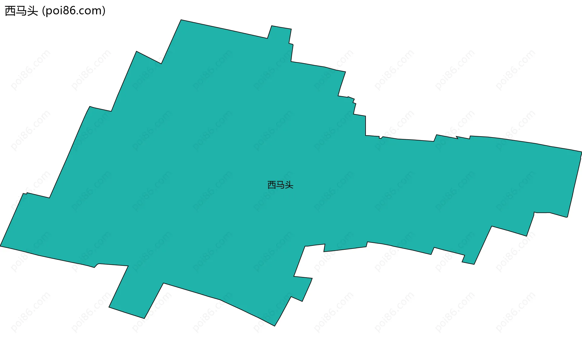 西马头边界地图