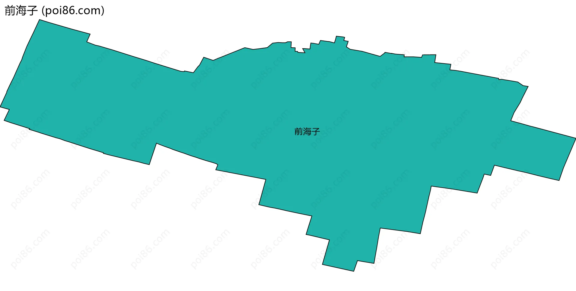 前海子边界地图
