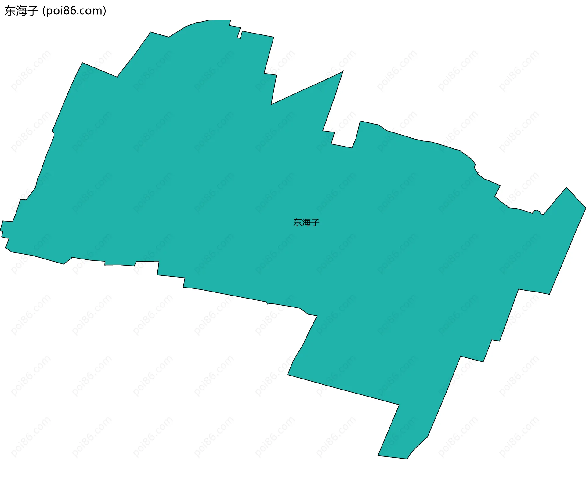 东海子边界地图