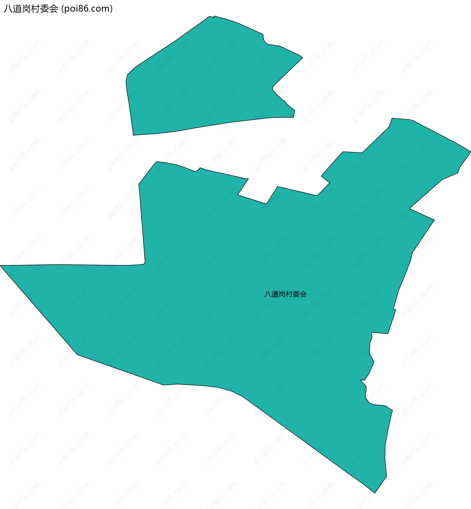 八道岗村委会边界地图