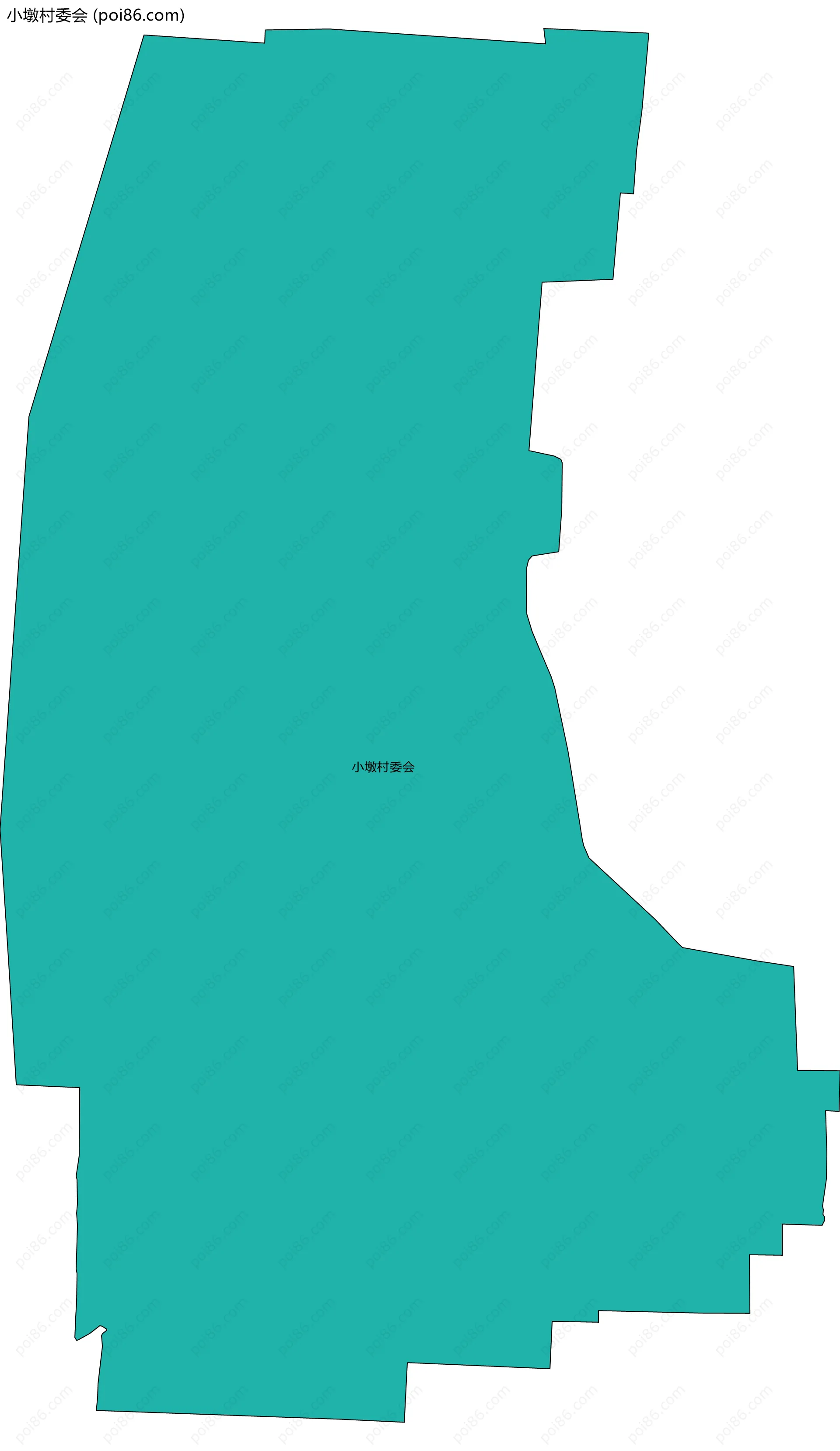 小墩村委会边界地图