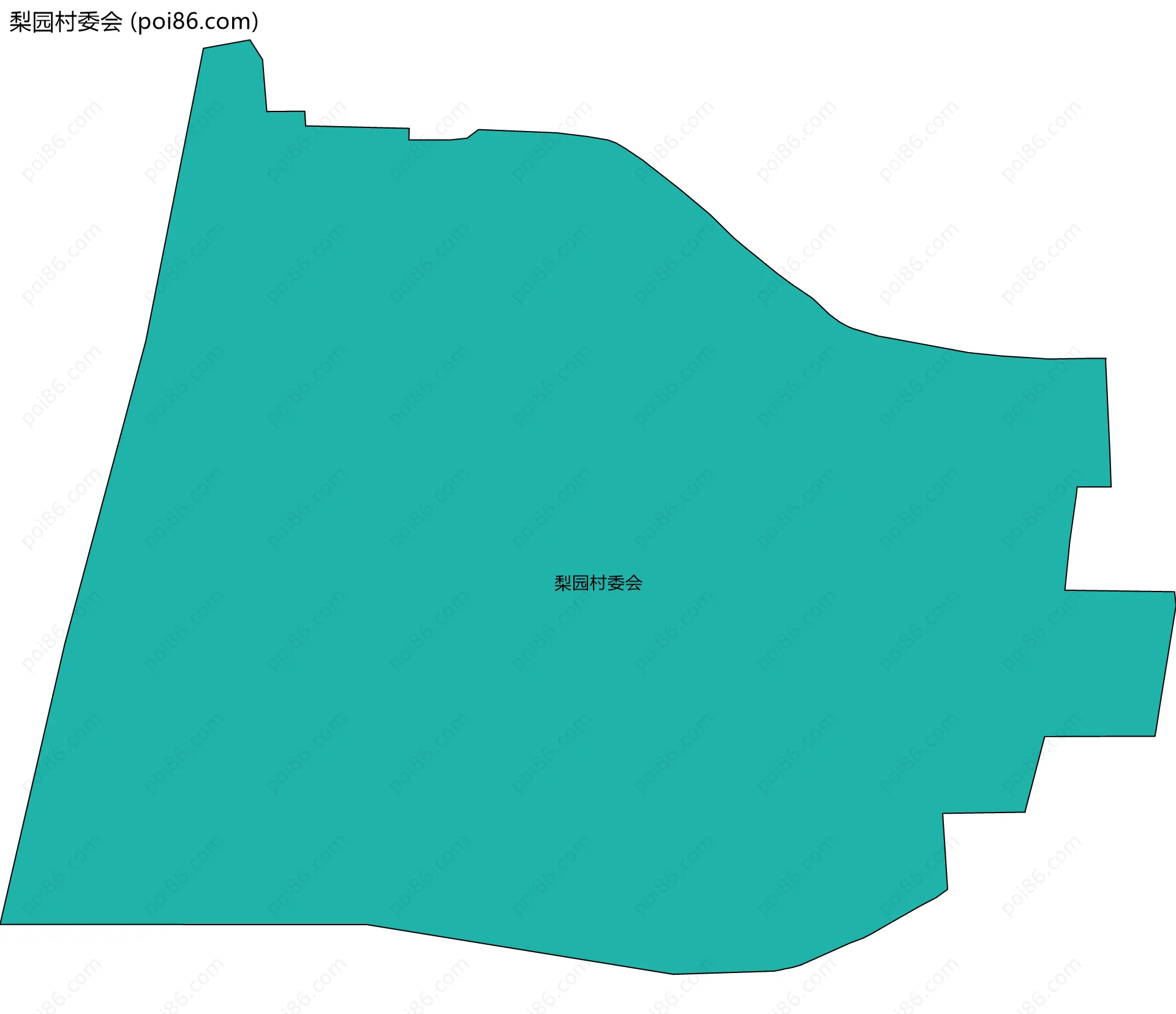 梨园村委会边界地图