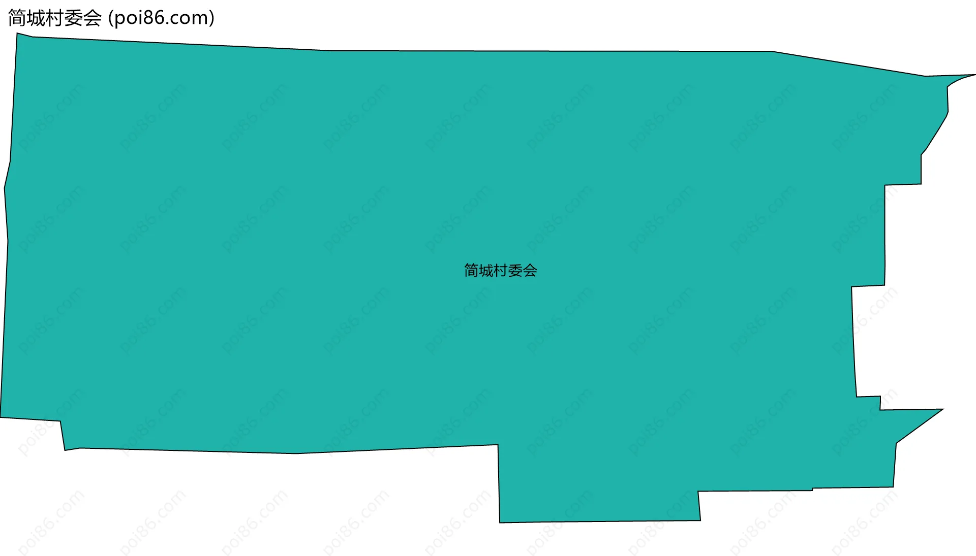 简城村委会边界地图