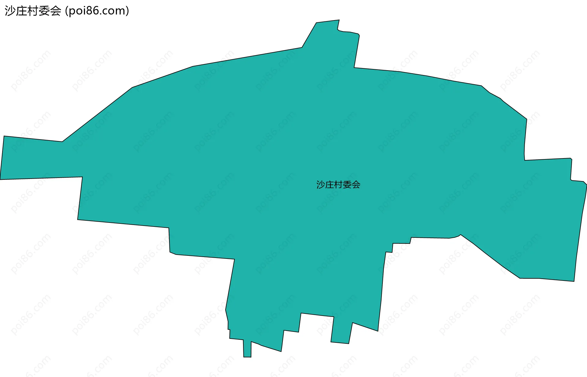 沙庄村委会边界地图