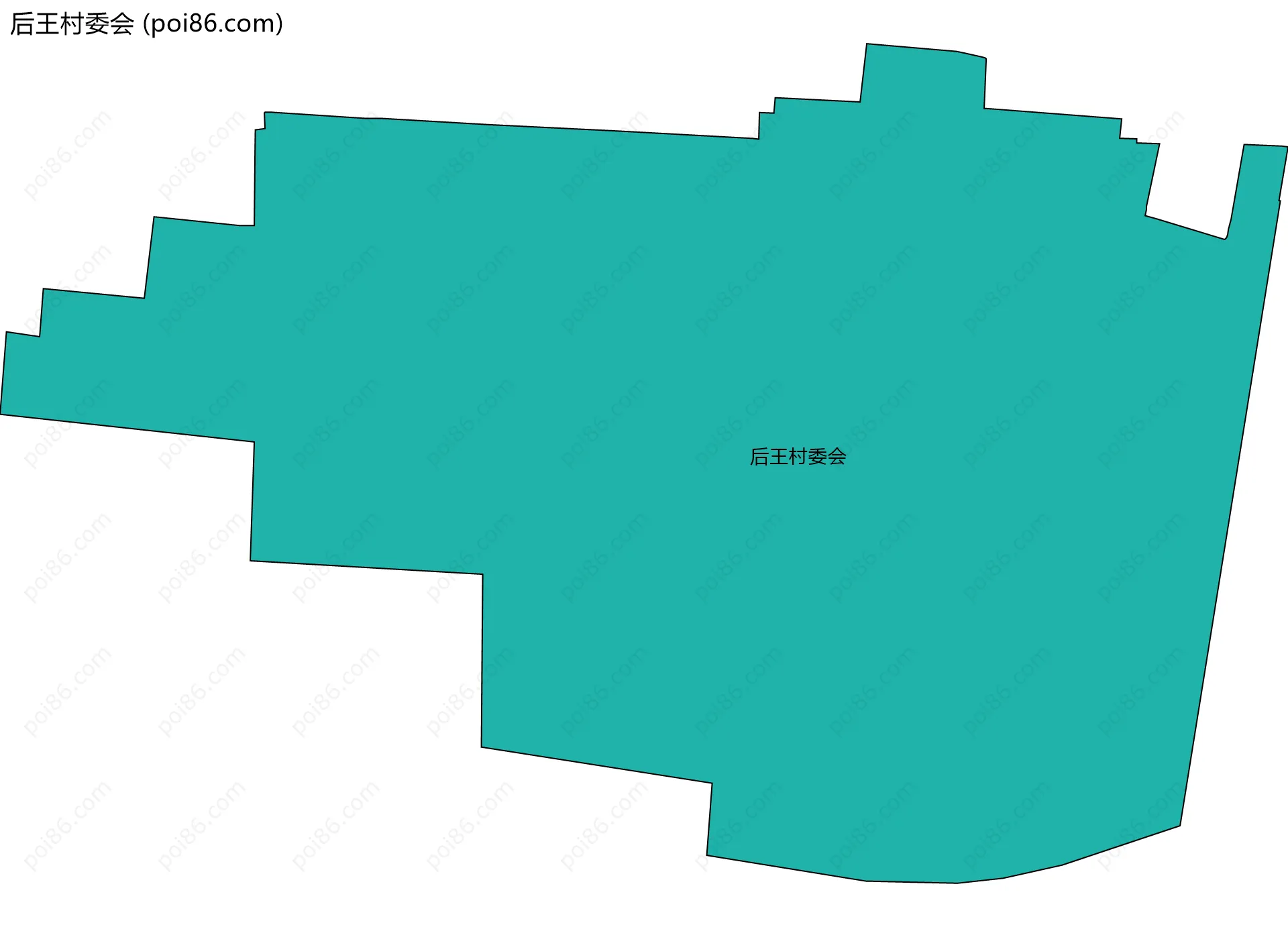 后王村委会边界地图
