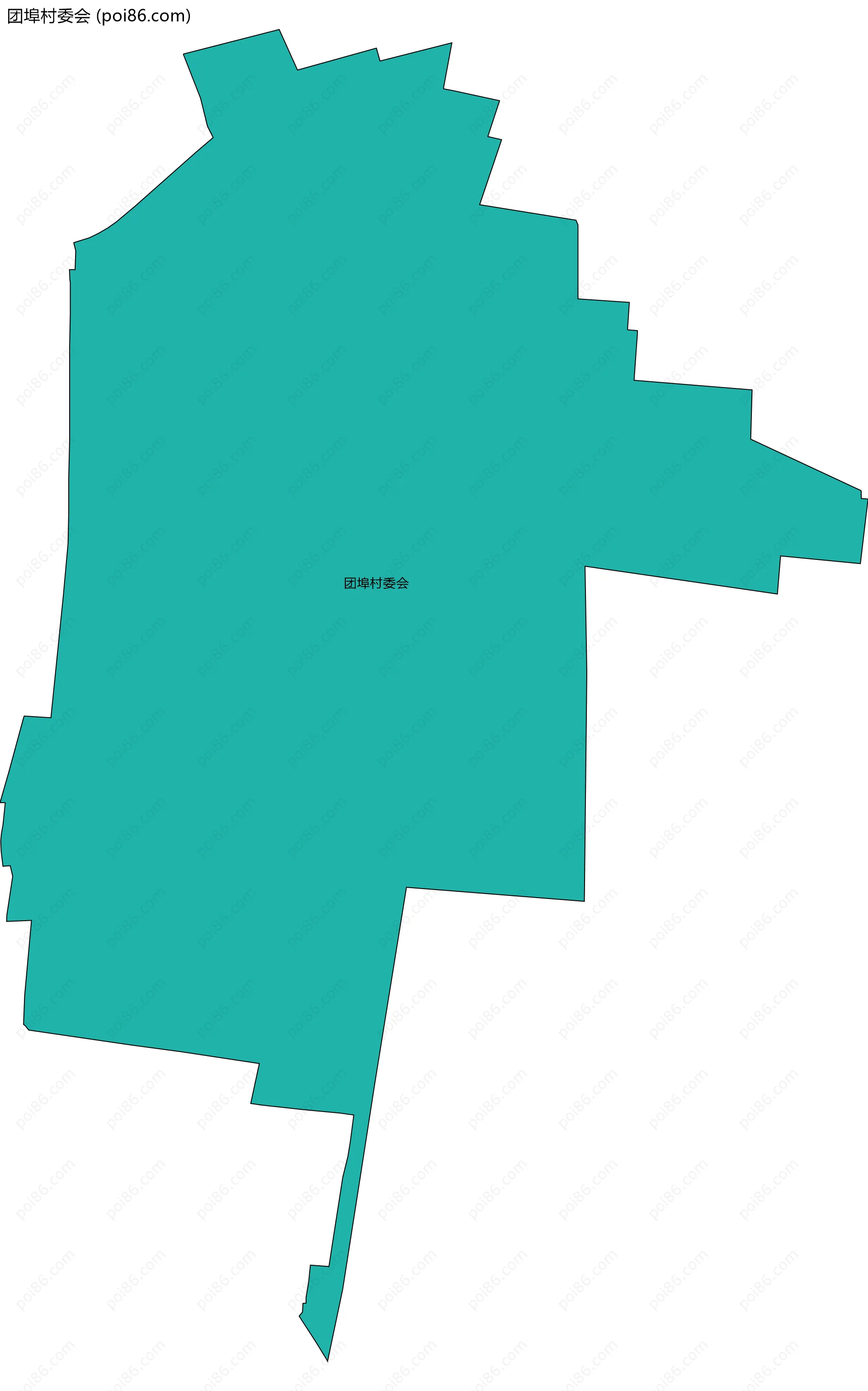 团埠村委会边界地图