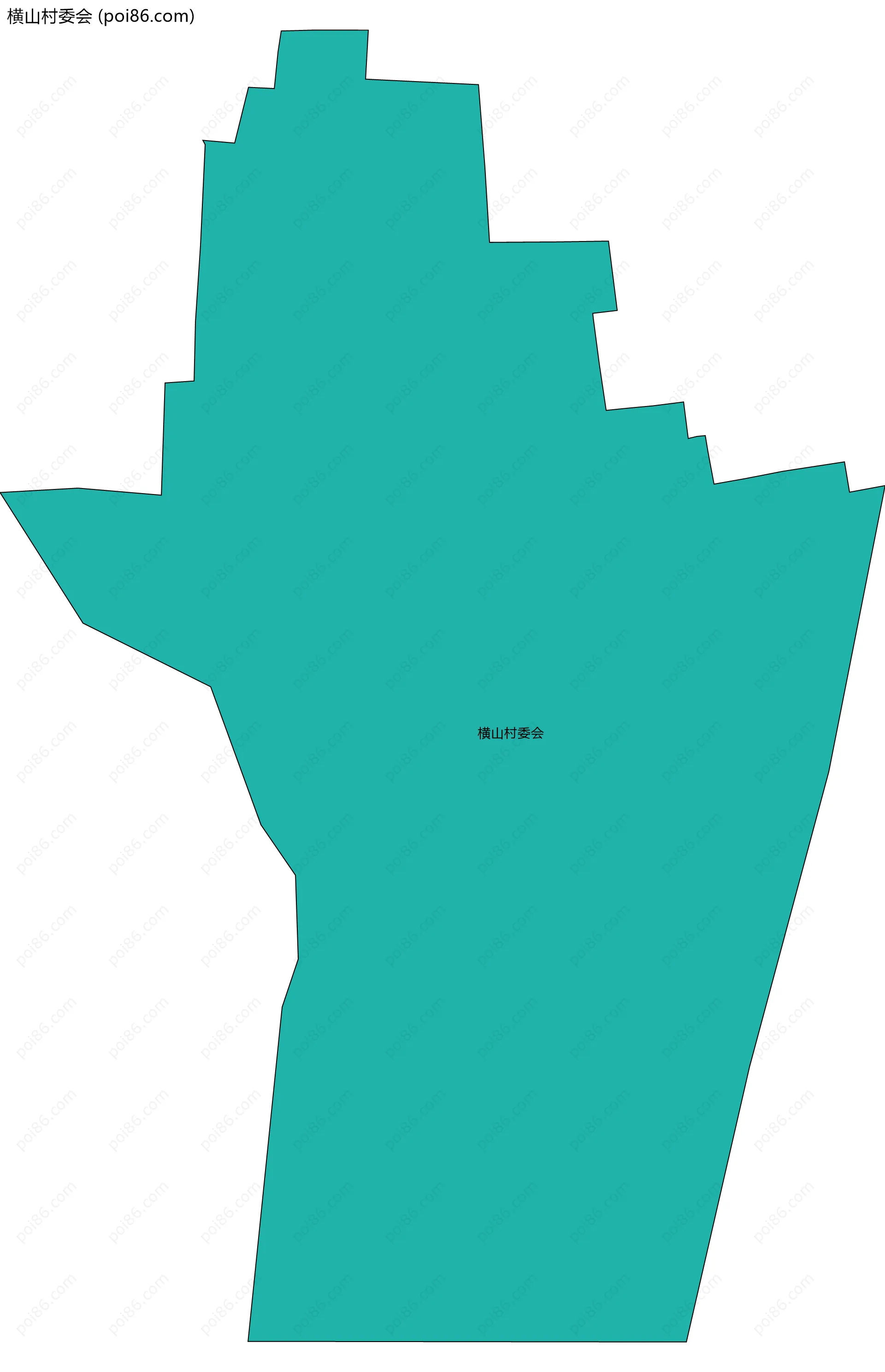 横山村委会边界地图