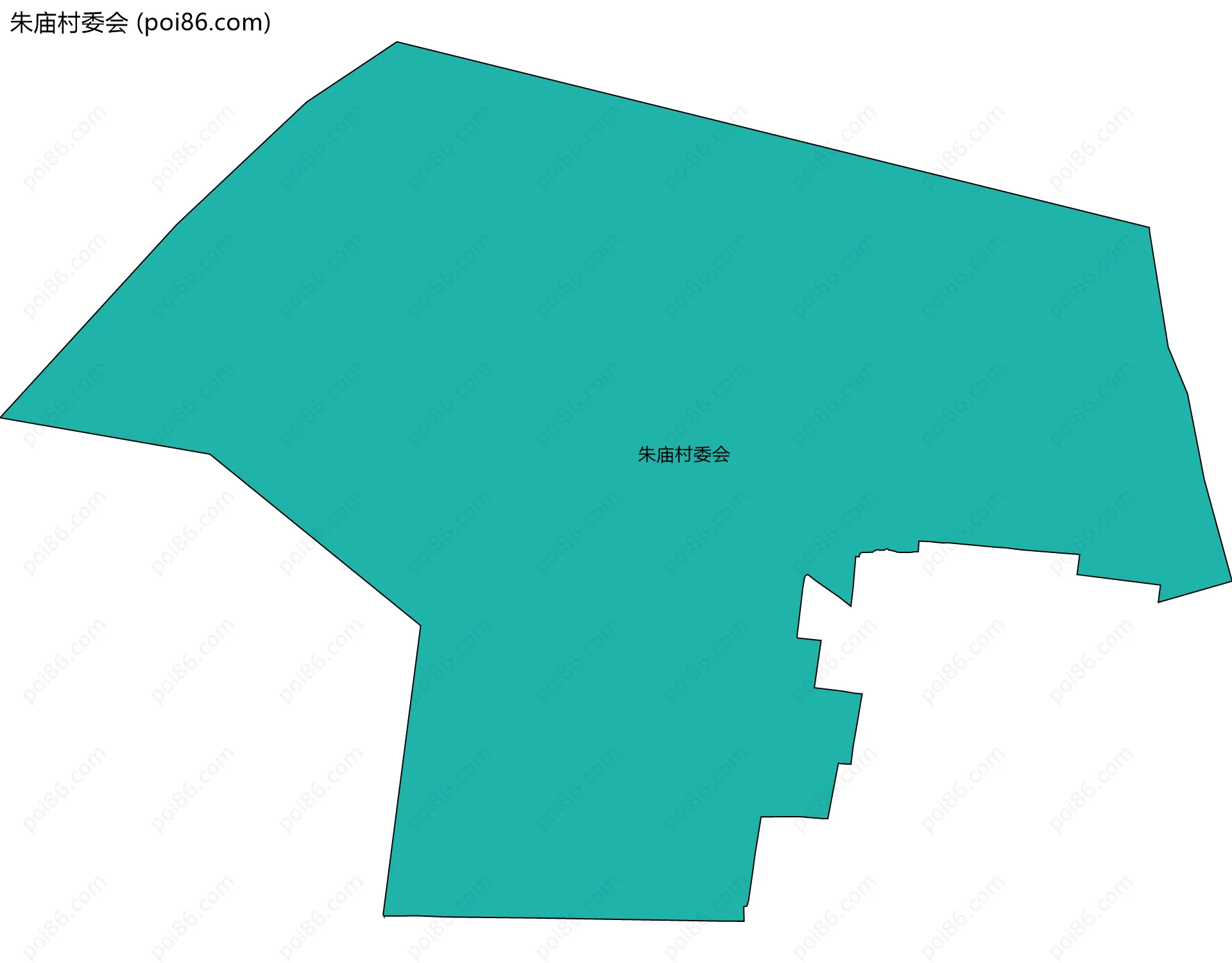 朱庙村委会边界地图