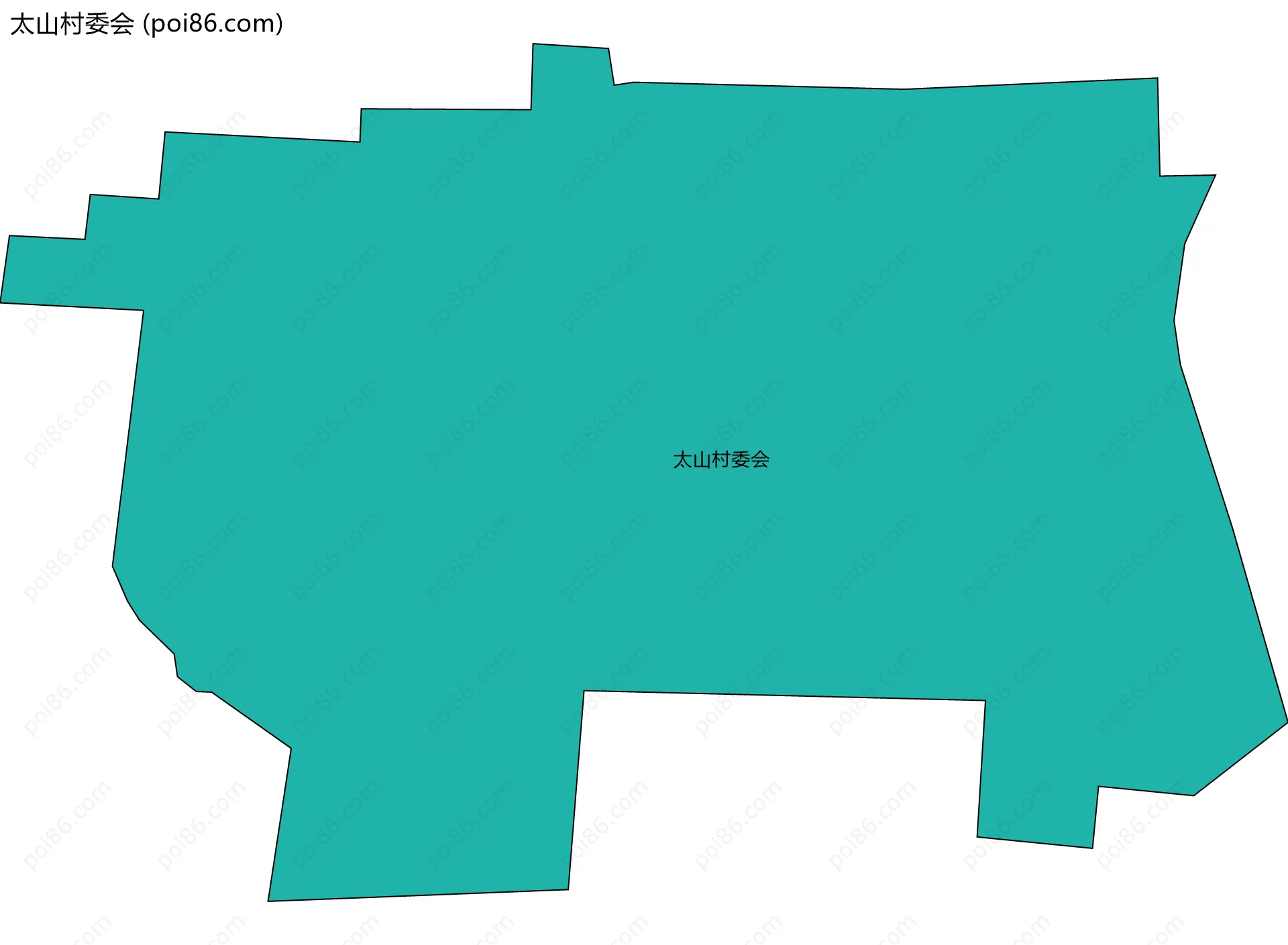 太山村委会边界地图
