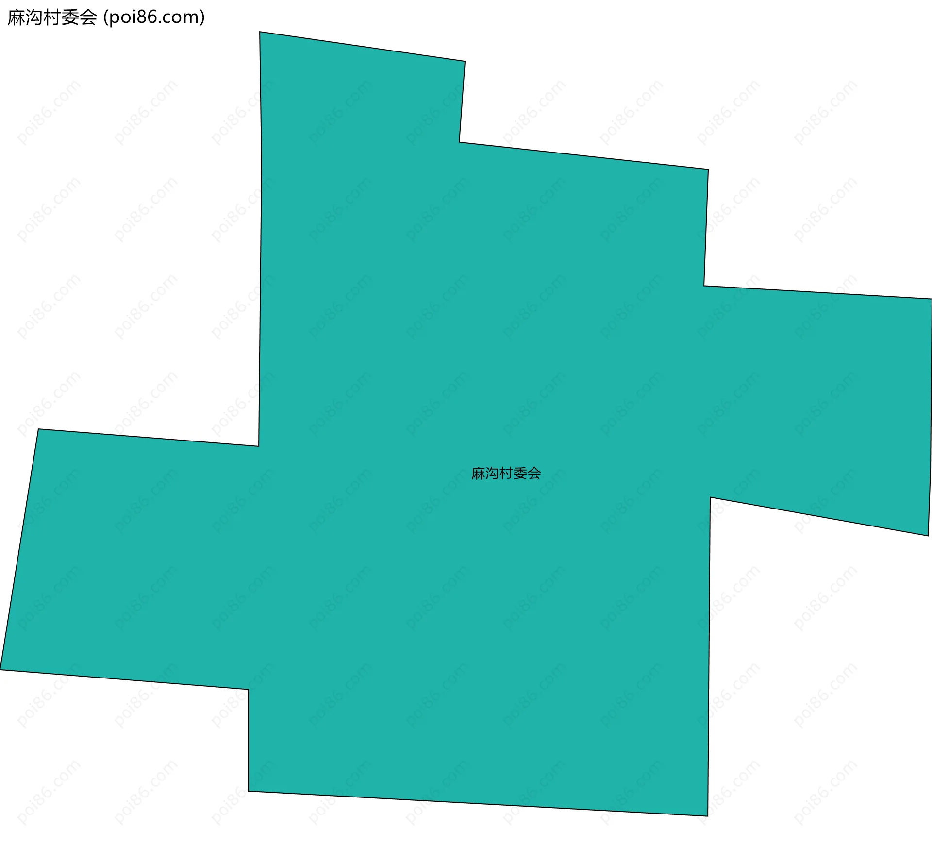 麻沟村委会边界地图