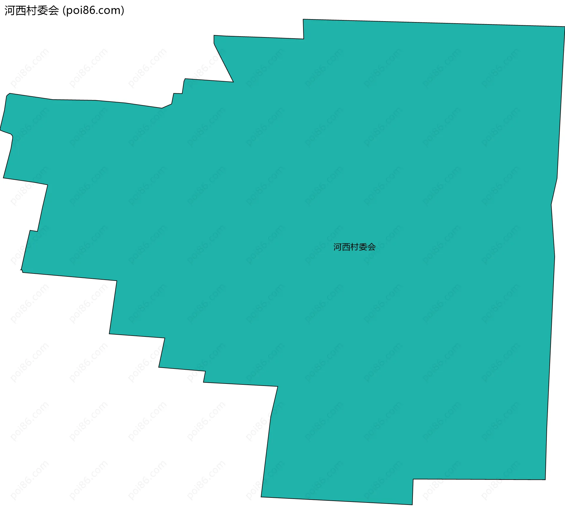 河西村委会边界地图